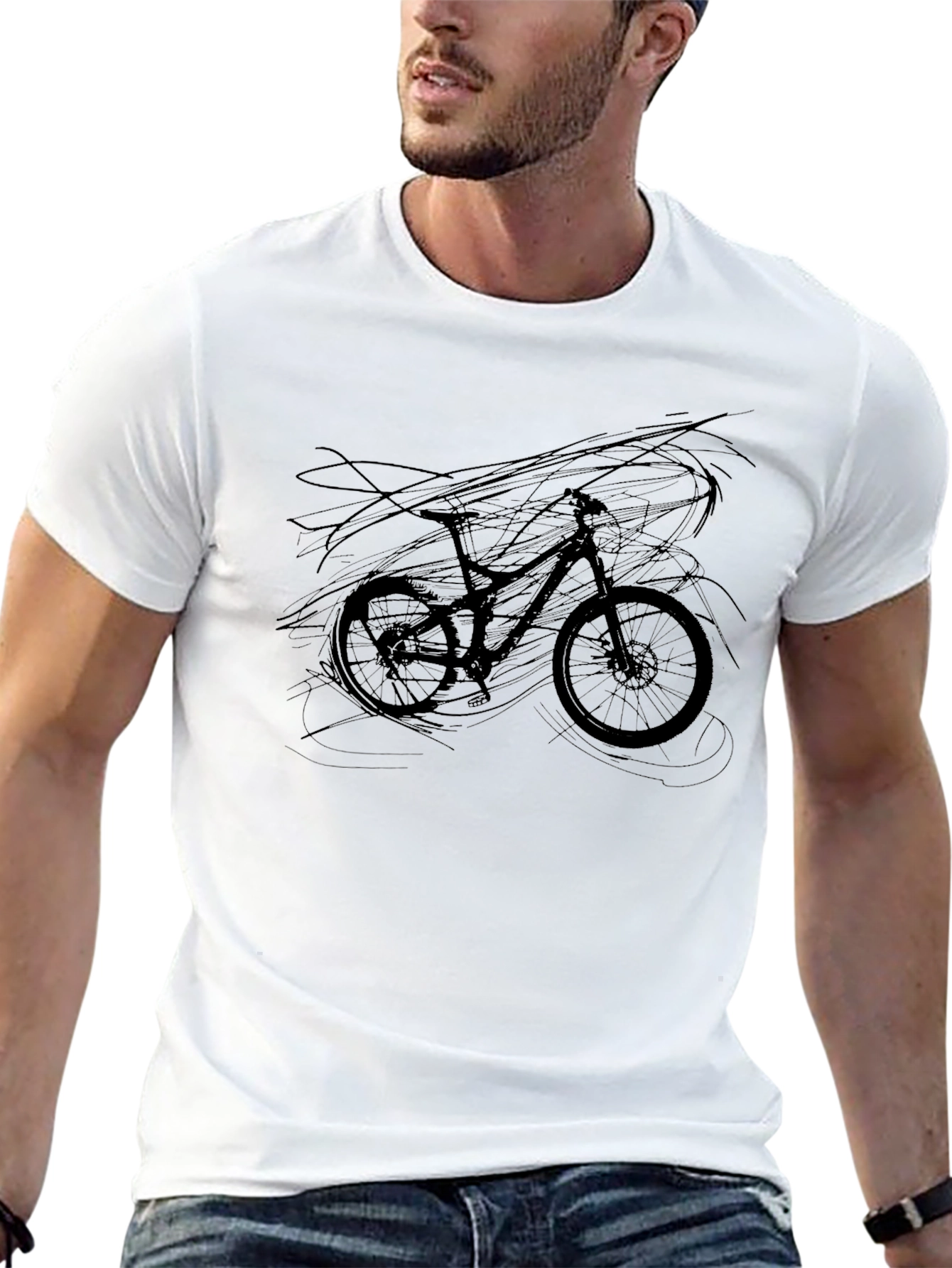 Mountain Bike Graphic Tee - Black