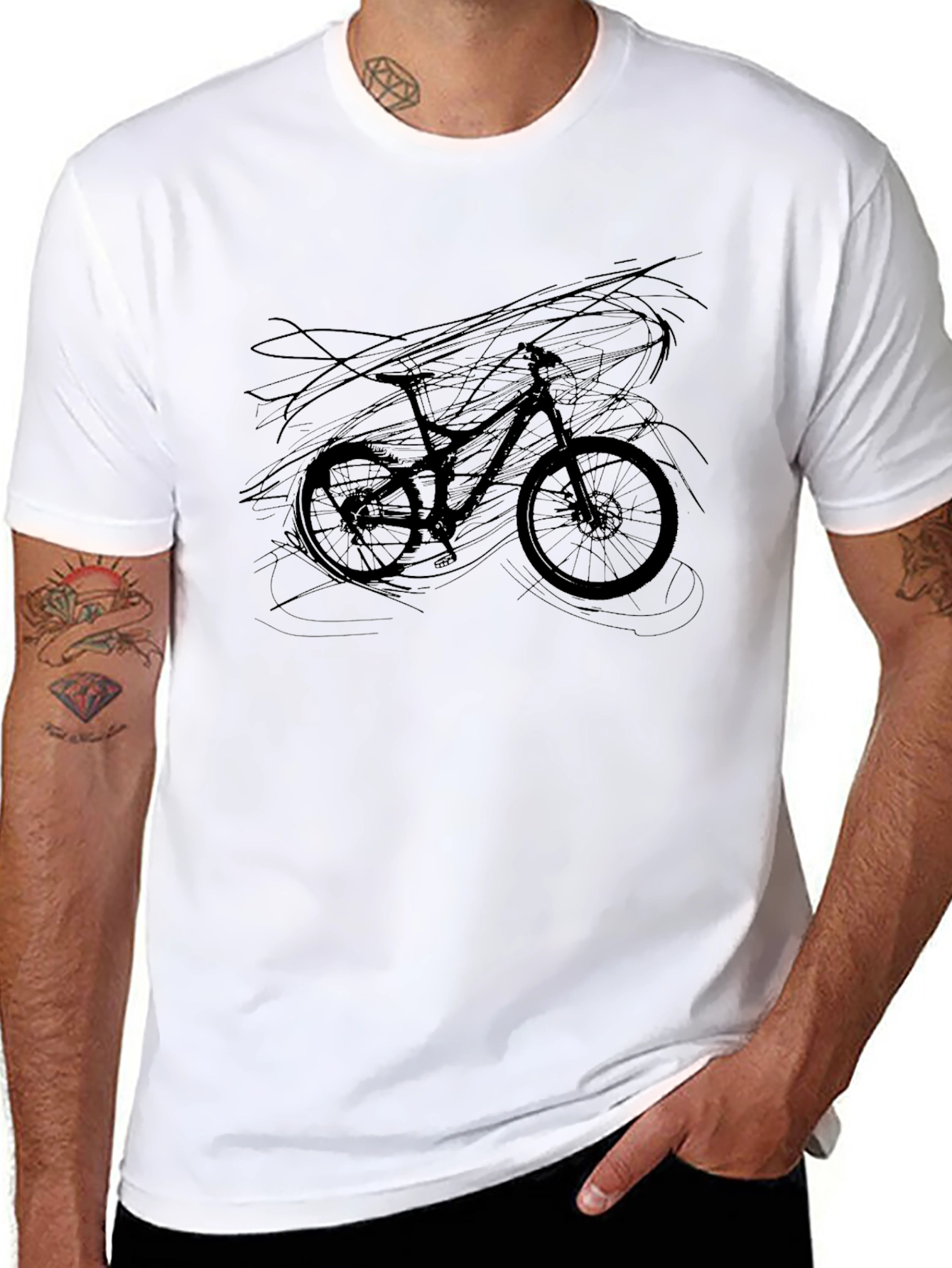 Mountain Bike Graphic Tee - Black