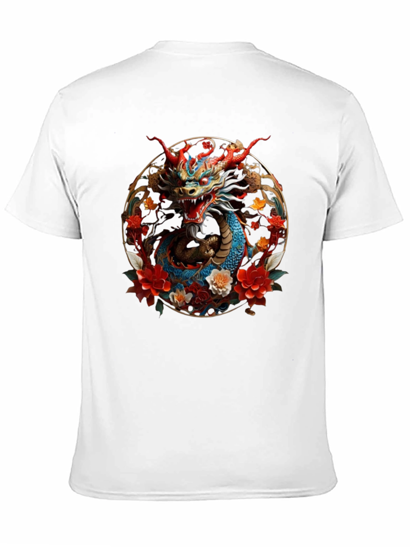 Dragon & Floral Graphic Tee