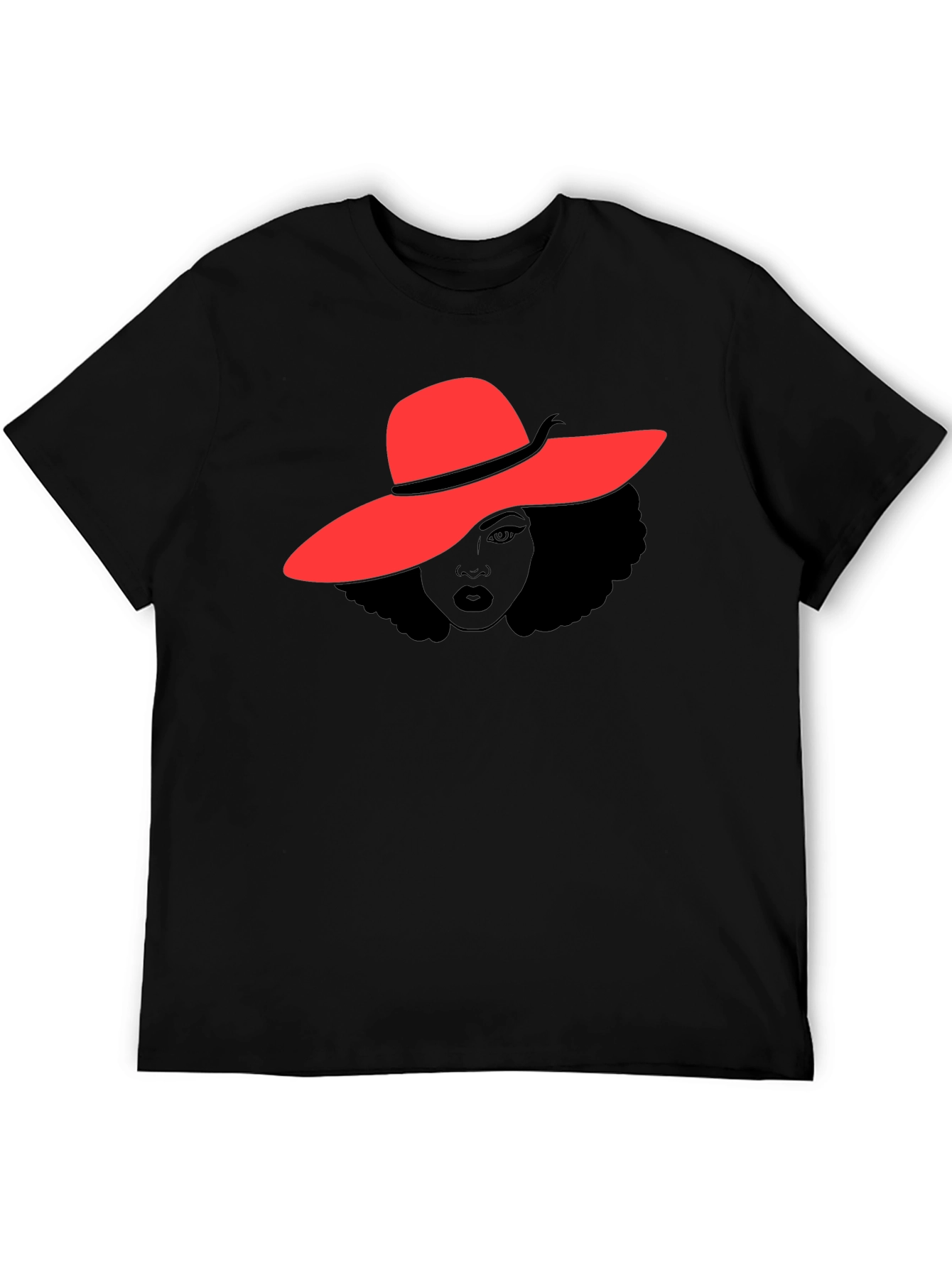Red Hat Lady T-Shirt - Stylish Graphic Tee