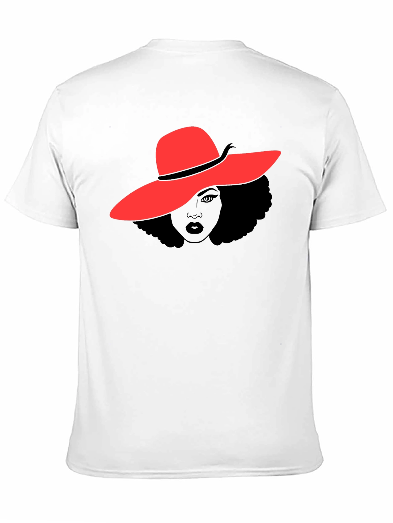 Red Hat Lady T-Shirt - Stylish Graphic Tee