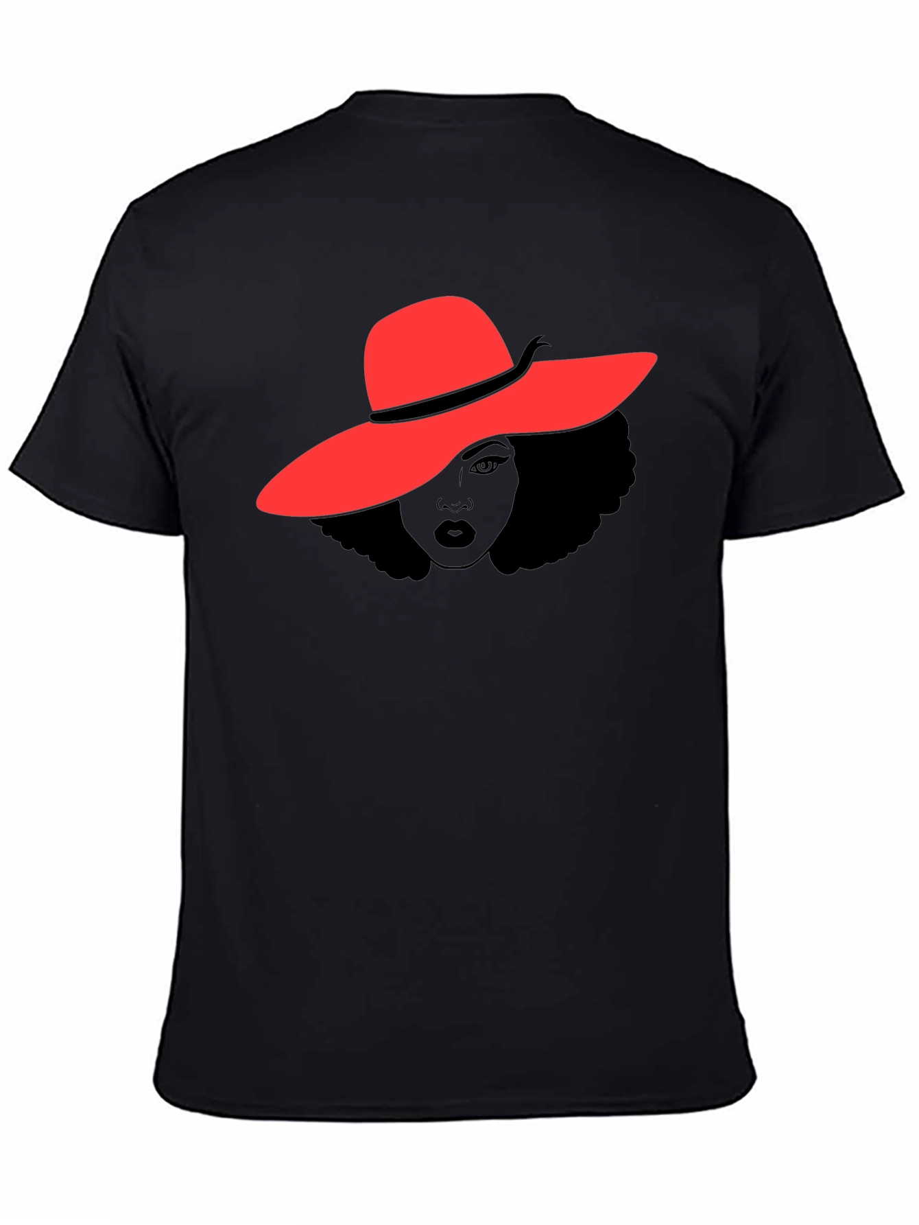 Red Hat Lady T-Shirt - Stylish Graphic Tee