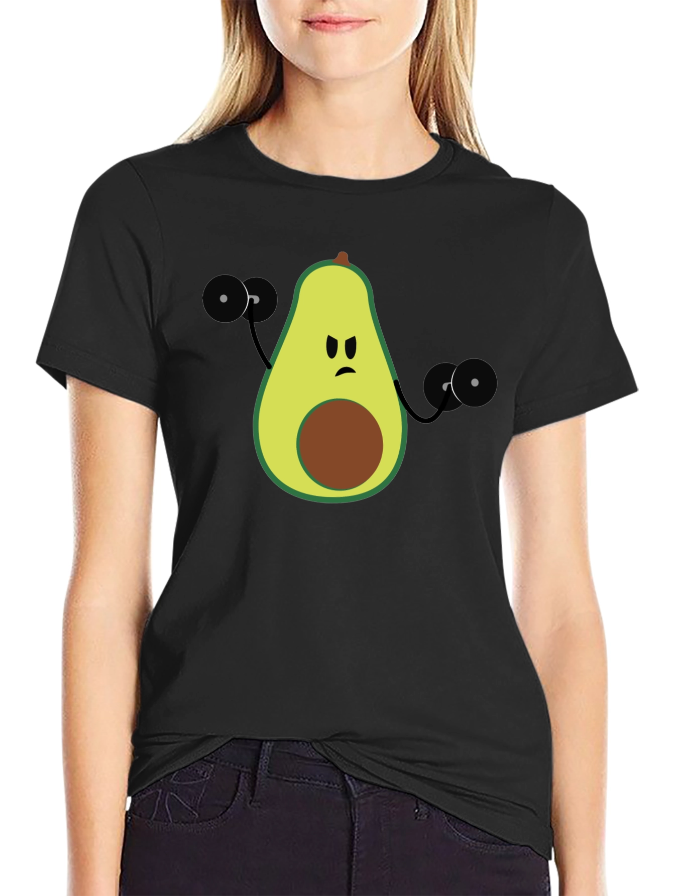 Avocado Gym Black T-Shirt