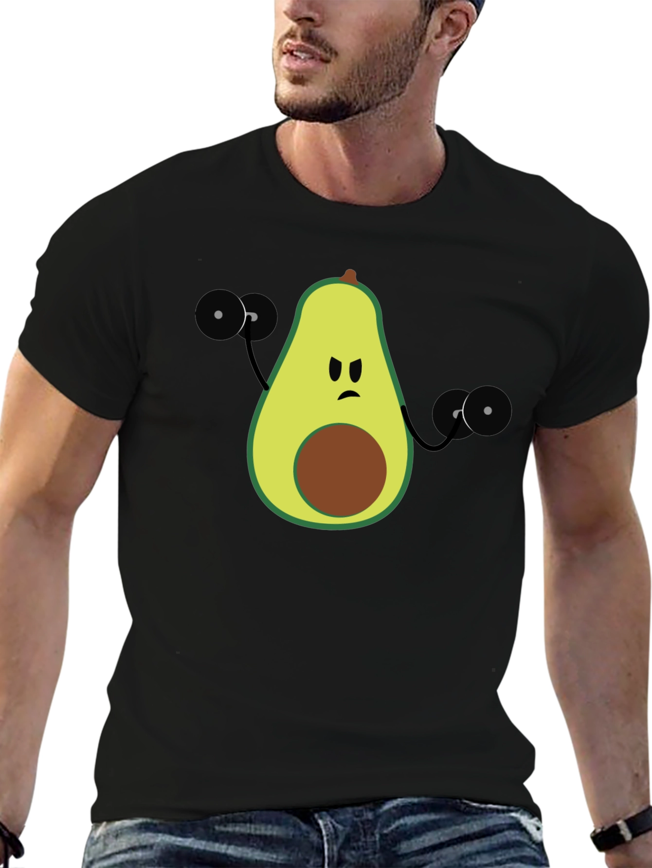 Avocado Gym Black T-Shirt