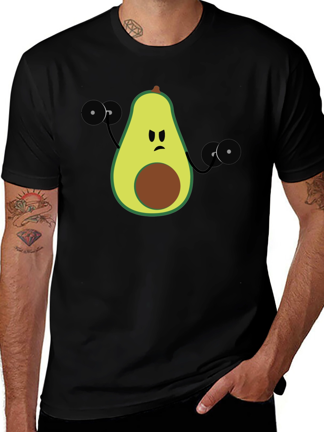 Avocado Gym Black T-Shirt