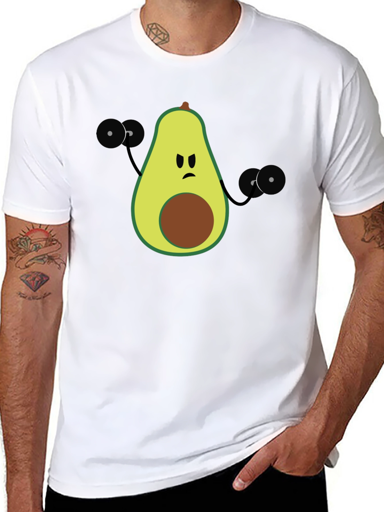Avocado Gym Black T-Shirt