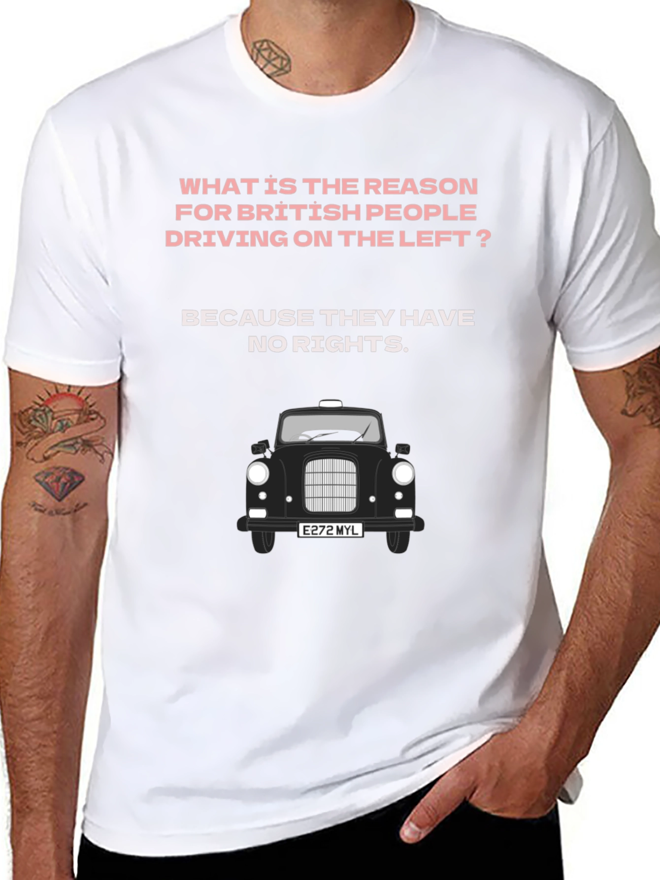 British Humor T-Shirt - Driving Joke