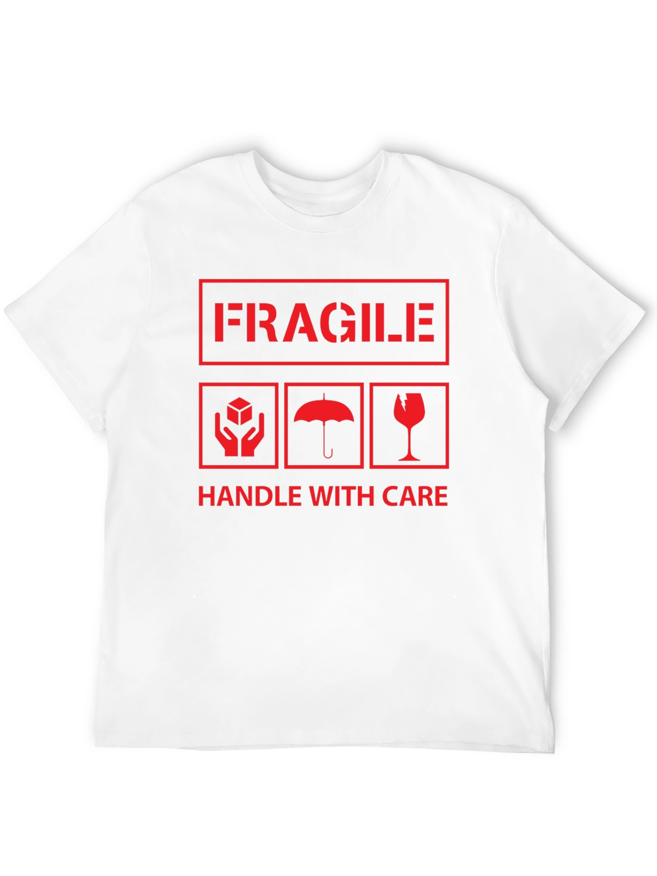 Fragile Handle With Care Graphic Print Tee