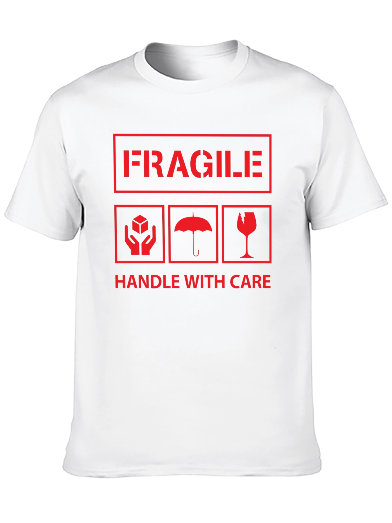 Fragile Handle With Care Graphic Print Tee