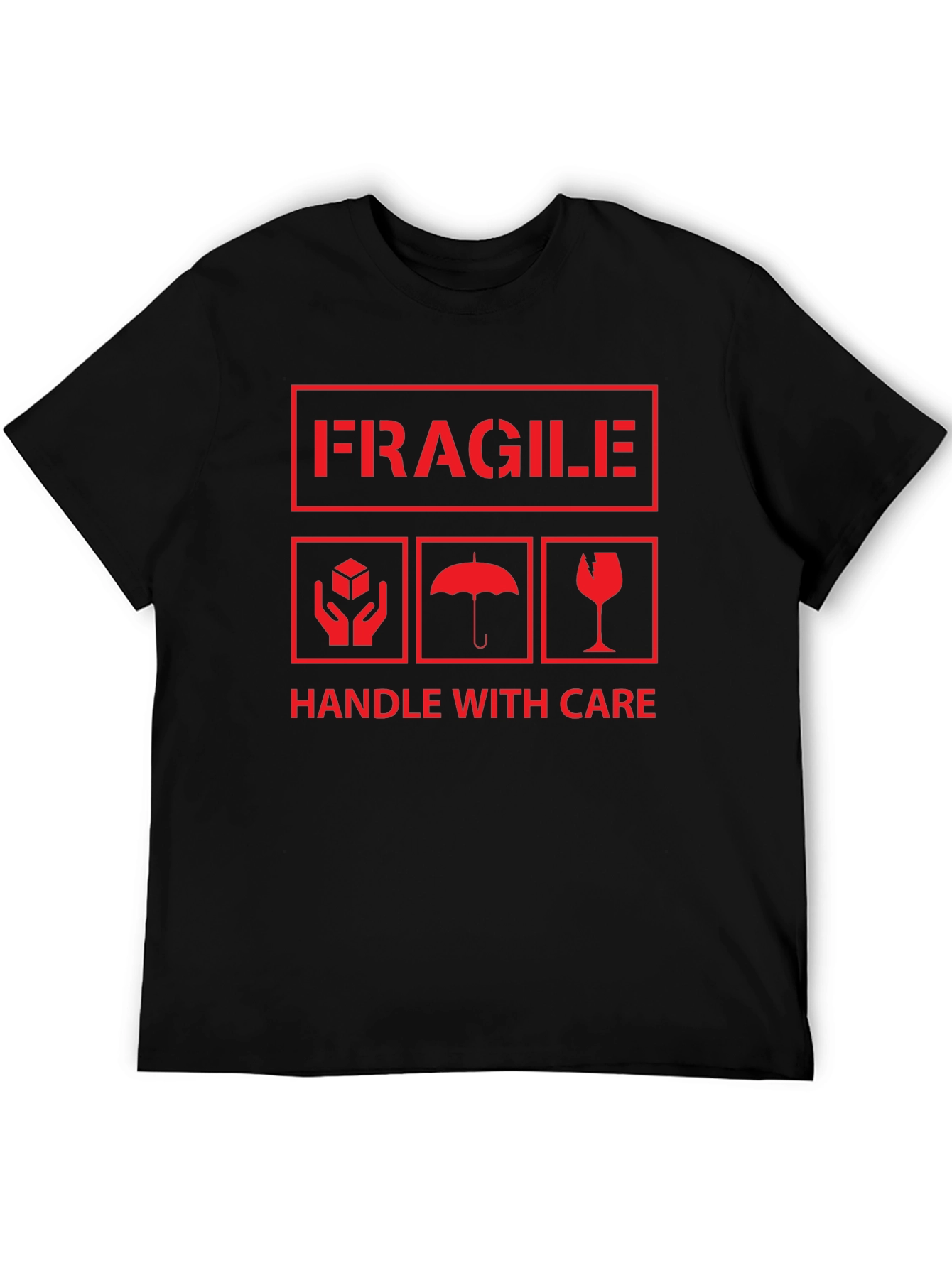 Fragile Handle With Care Graphic Print Tee