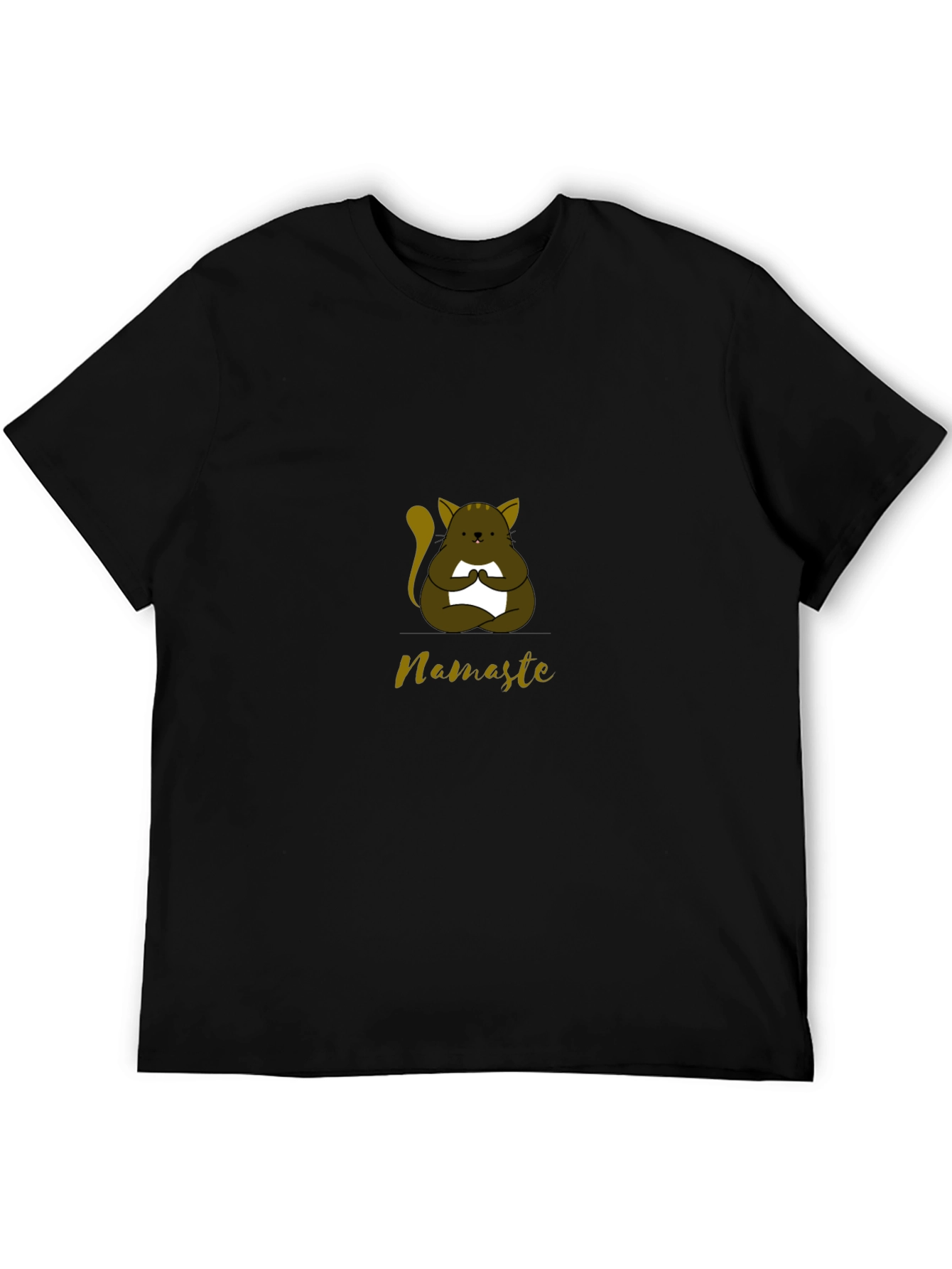 Namaste Cat Yoga T-Shirt - Meditating Kitten