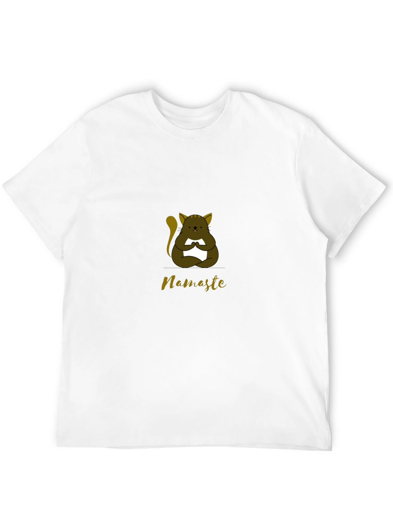 Namaste Cat Yoga T-Shirt - Meditating Kitten