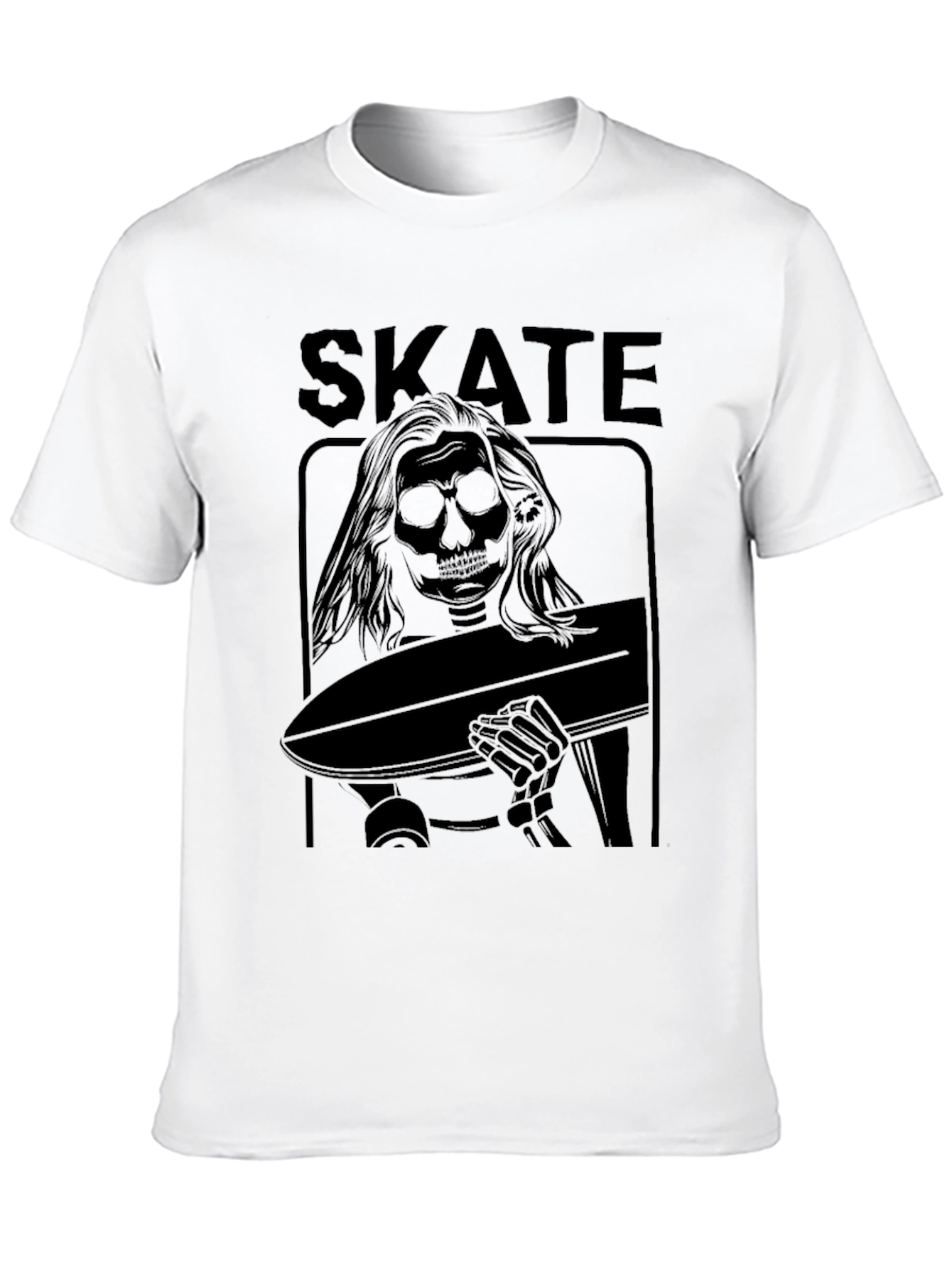 Skate Skeleton Graphic Black T-Shirt