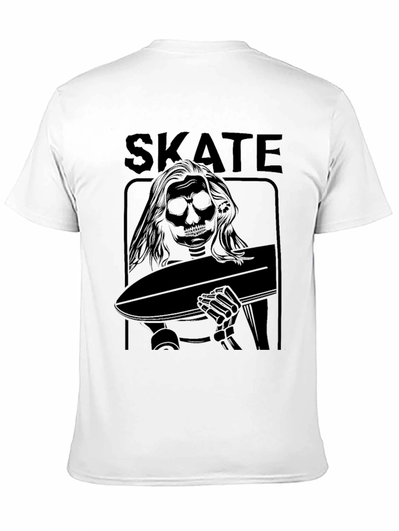 Skate Skeleton Graphic Black T-Shirt