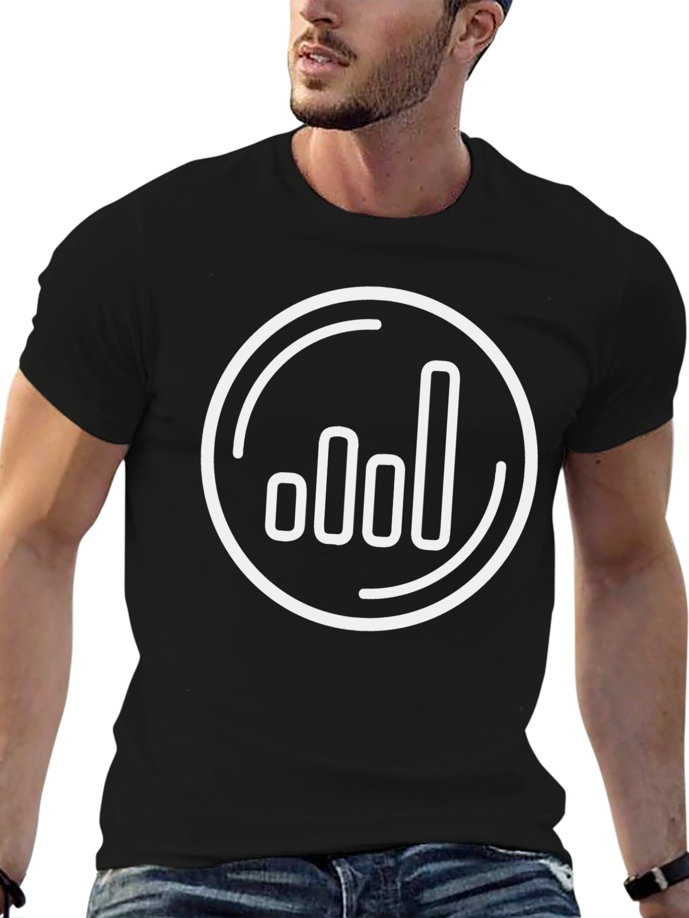 Signal Strength Graphic Tee - Black Casual Shirt