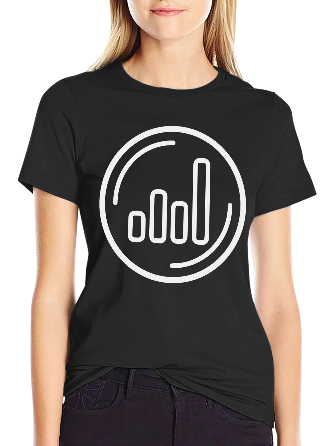 Signal Strength Graphic Tee - Black Casual Shirt