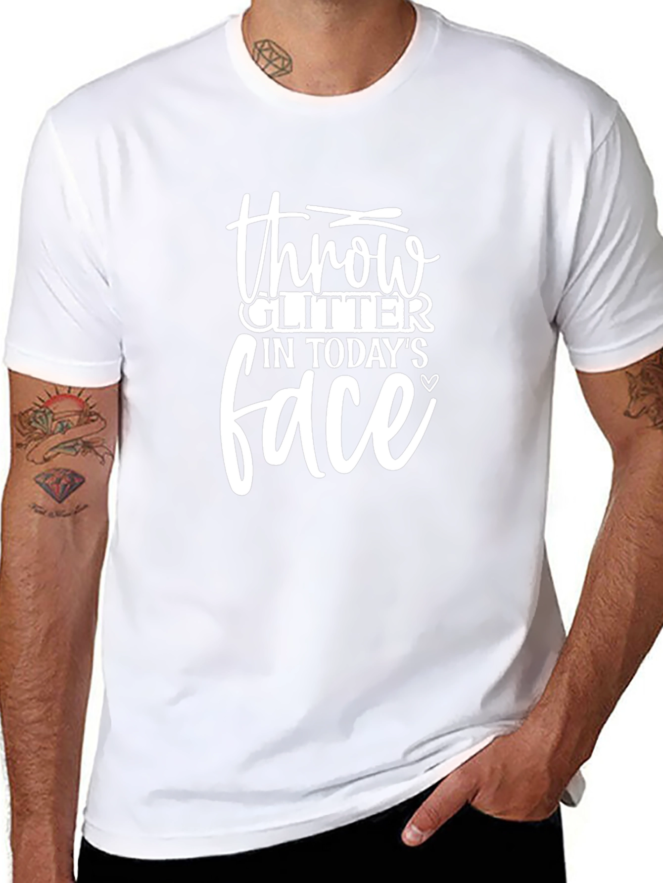 Throw Glitter In Todays Face Black T-Shirt