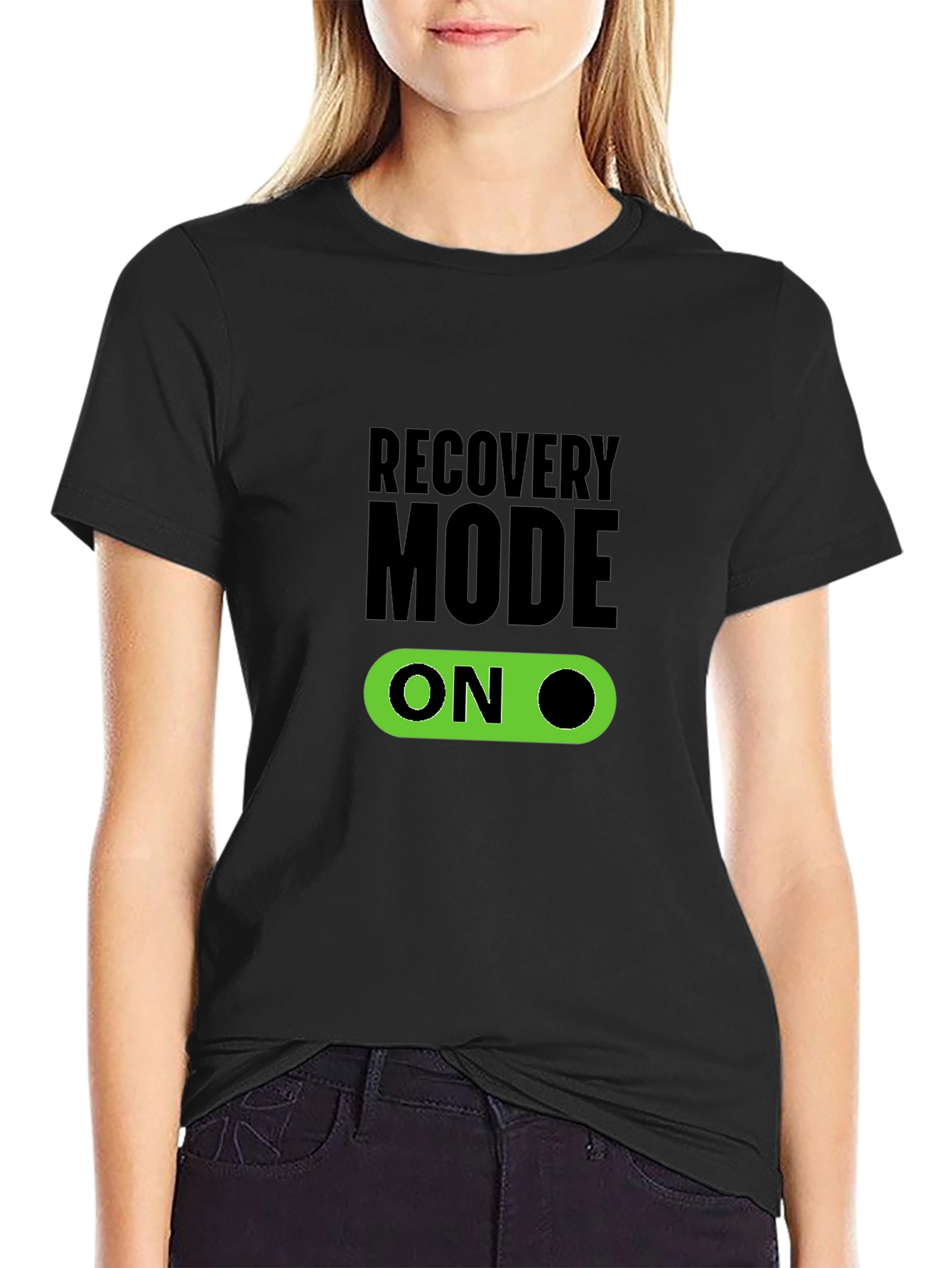 Recovery Mode On Black T-Shirt