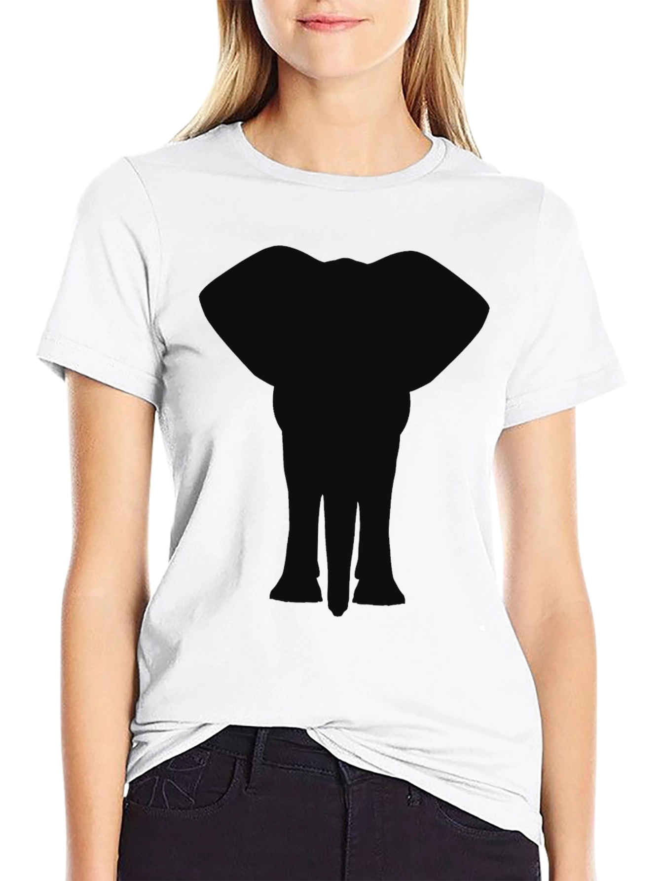 Elephant Graphic Black T-Shirt