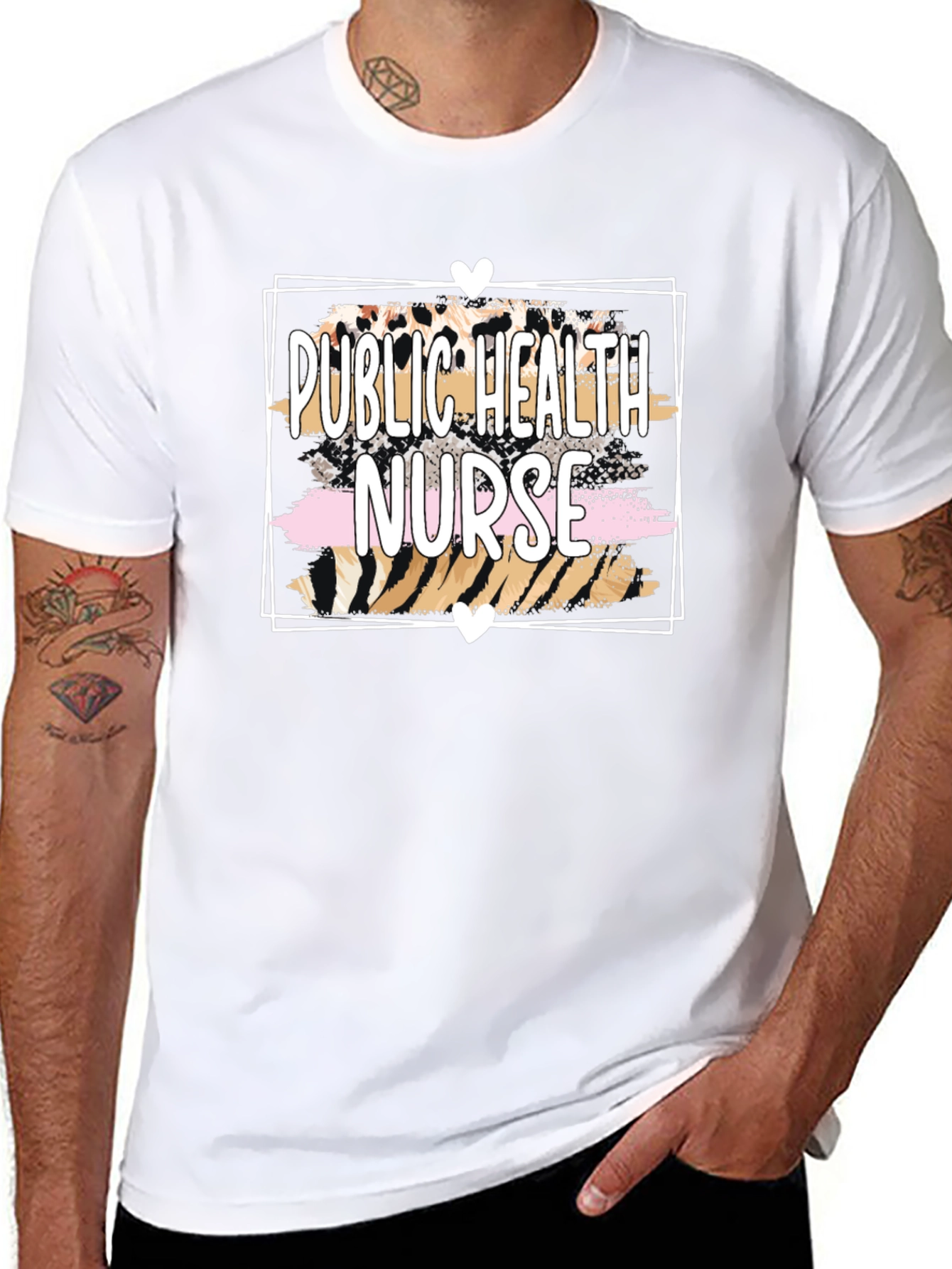 Public Health Nurse Leopard Print T-Shirt