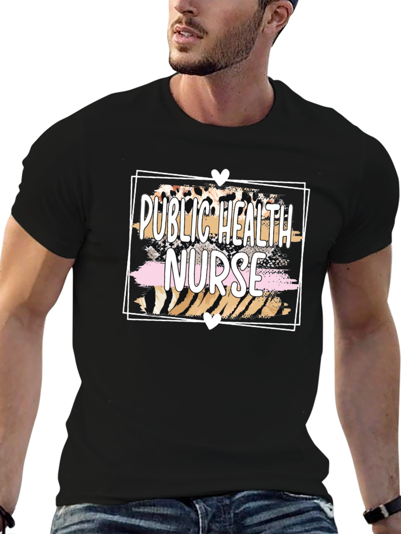 Public Health Nurse Leopard Print T-Shirt