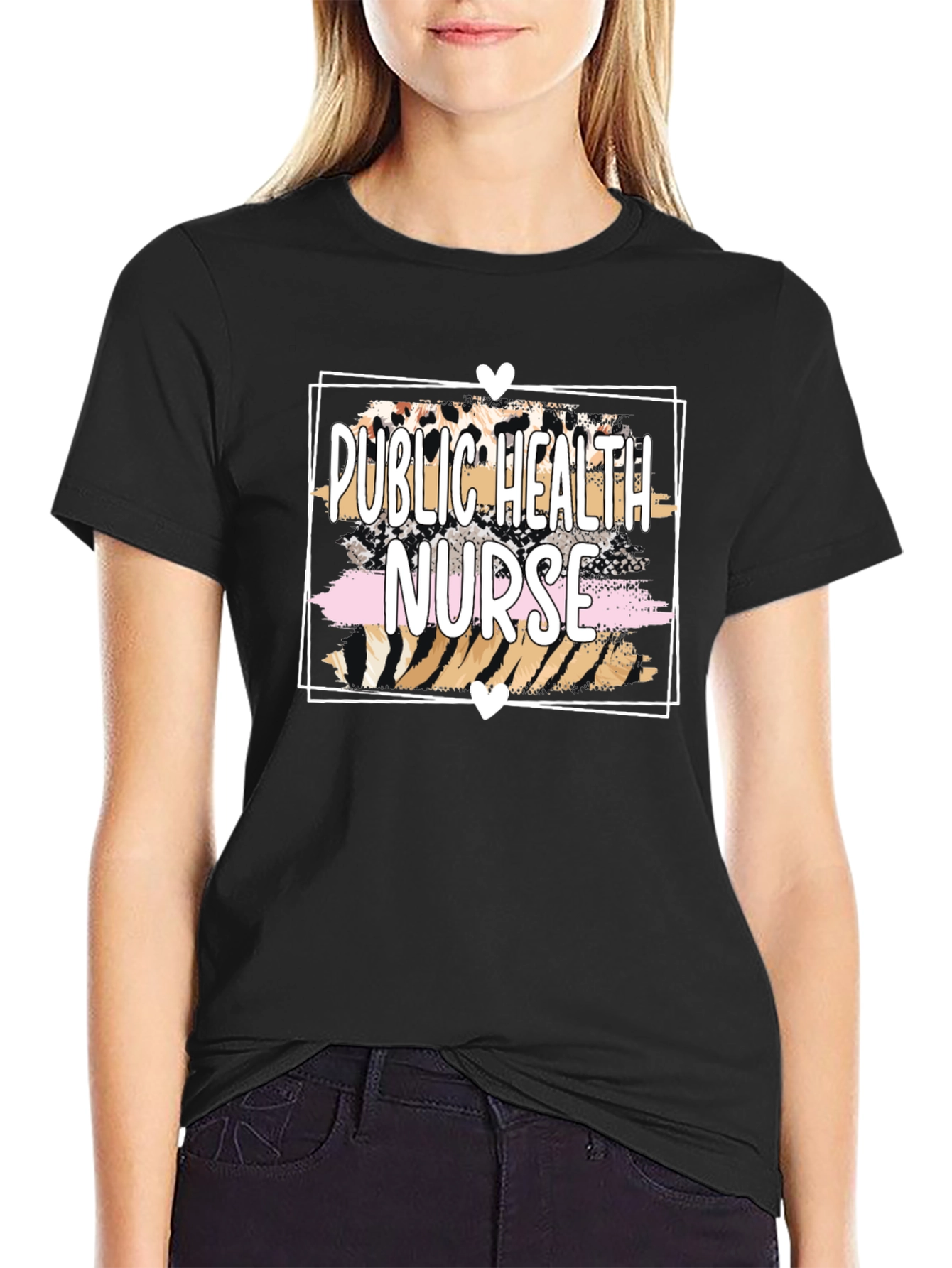 Public Health Nurse Leopard Print T-Shirt