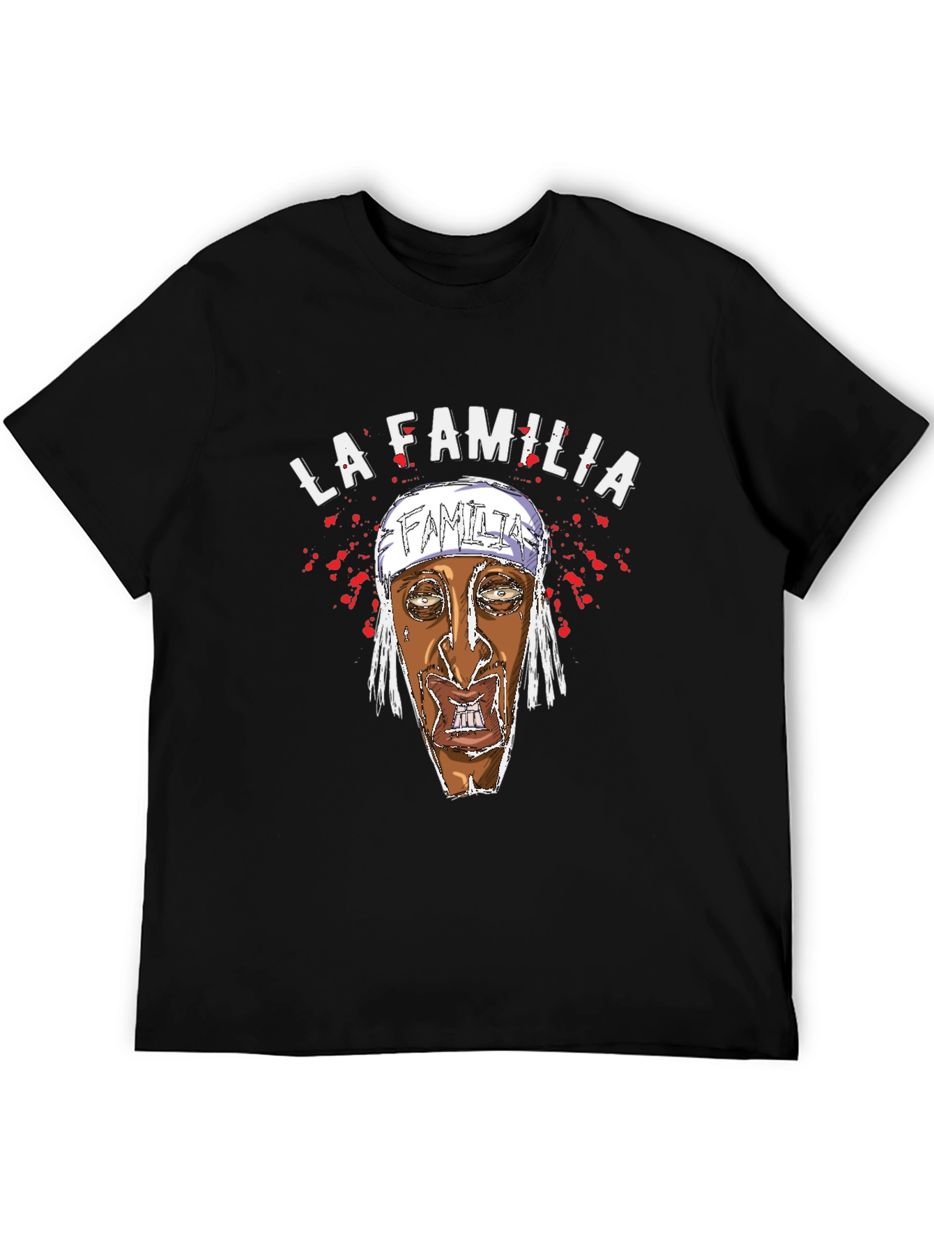 La Familia Graphic Print Black T-Shirt