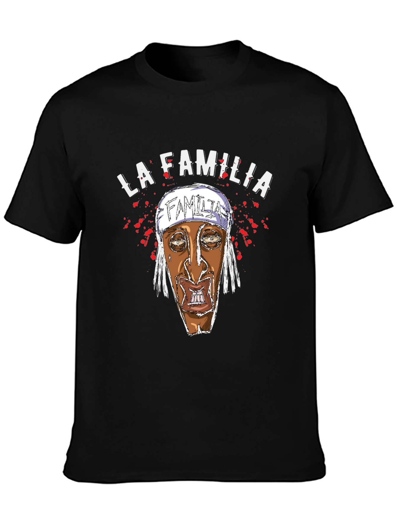La Familia Graphic Print Black T-Shirt