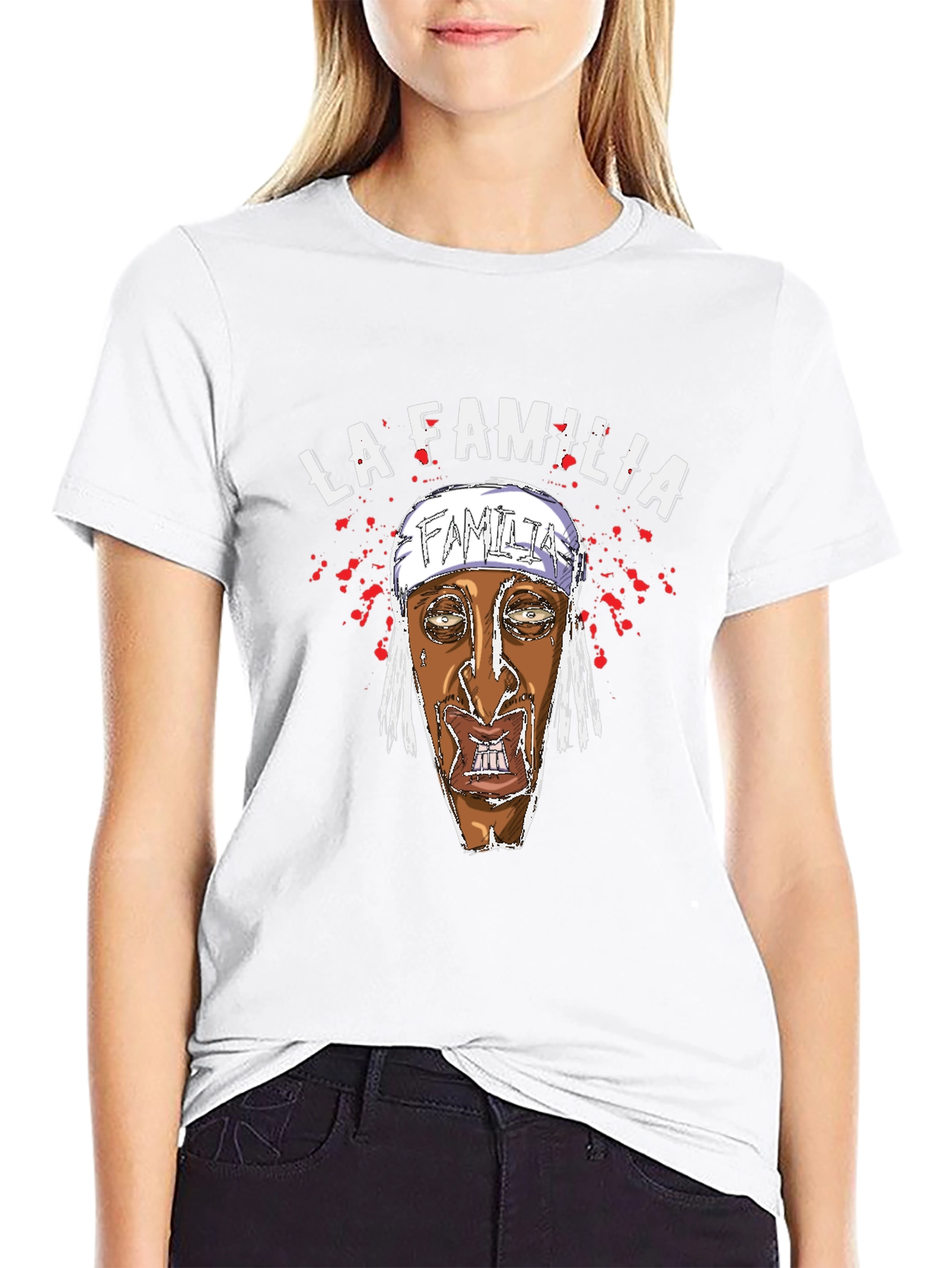 La Familia Graphic Print Black T-Shirt