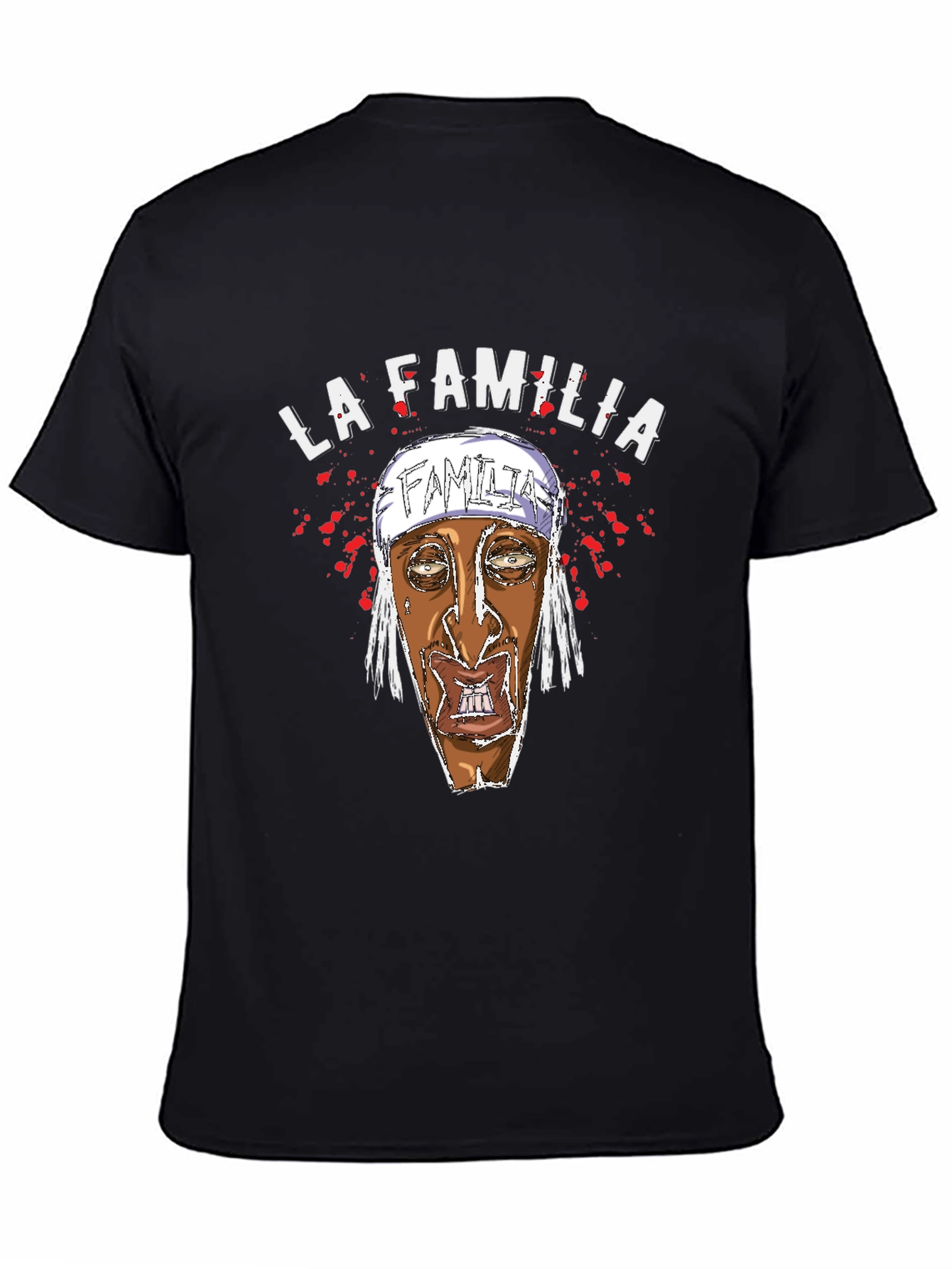 La Familia Graphic Print Black T-Shirt