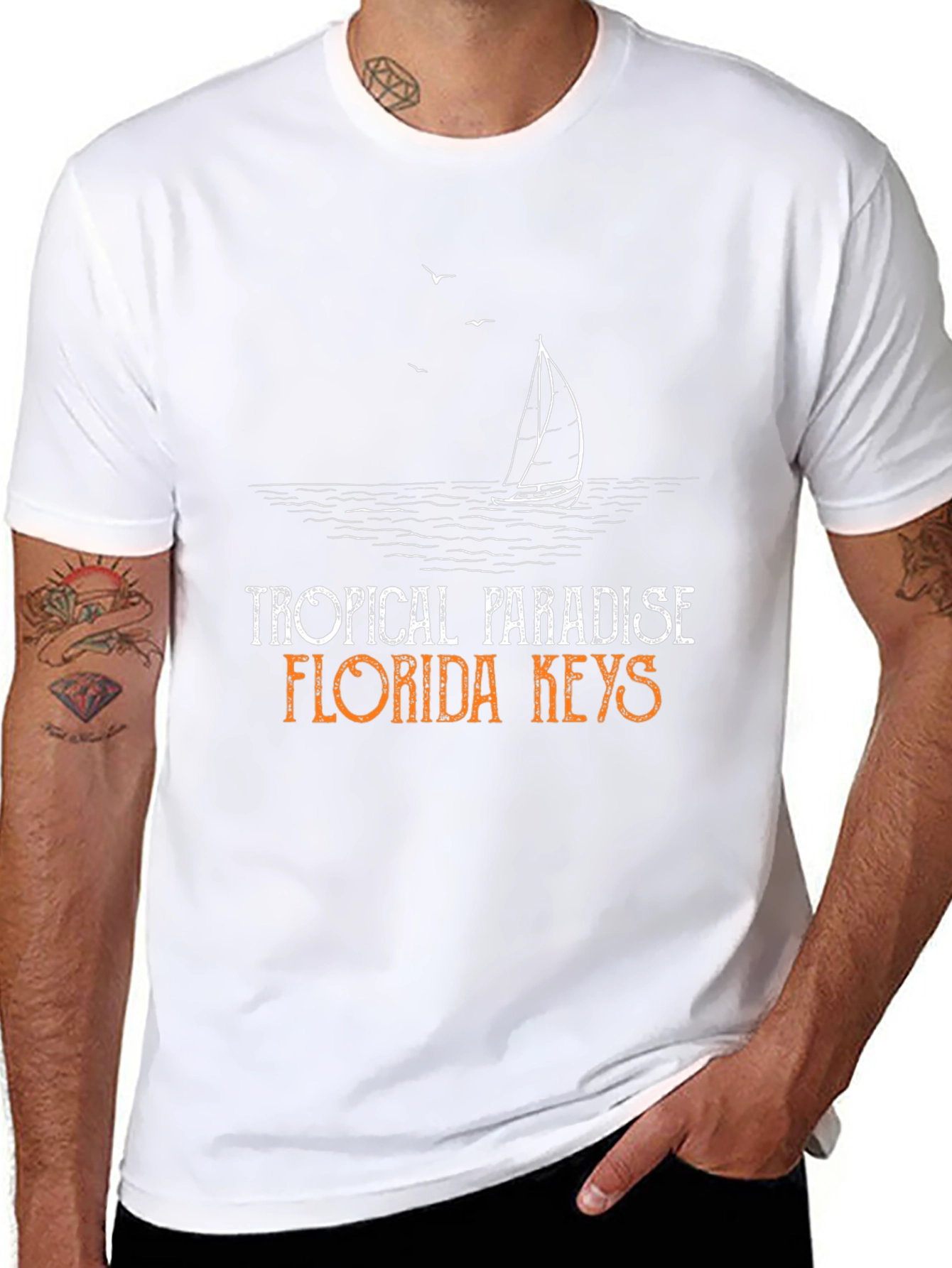 Tropical Paradise Florida Keys Graphic T-Shirt