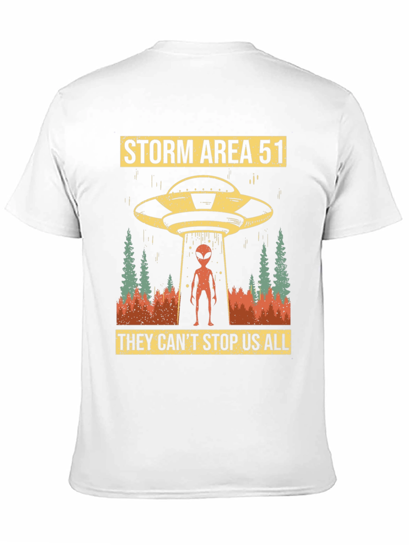 Storm Area 51 Graphic Tee Alien UFO T-Shirt