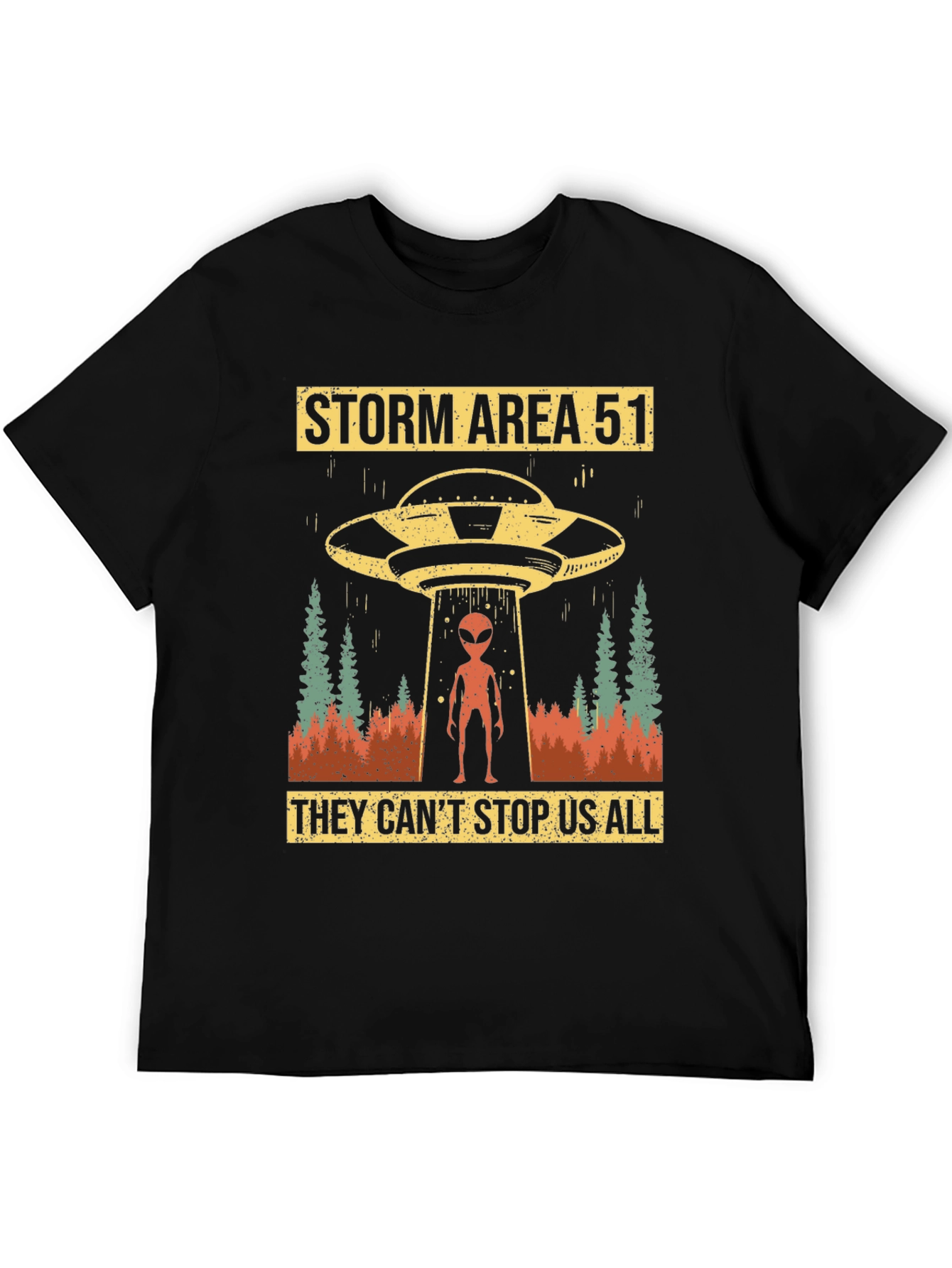 Storm Area 51 Graphic Tee Alien UFO T-Shirt