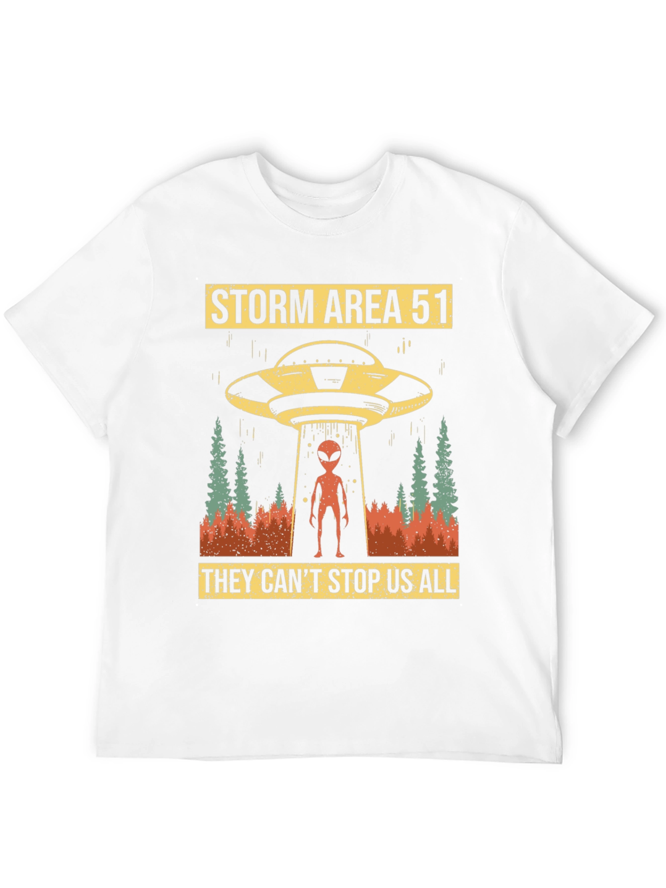 Storm Area 51 Graphic Tee Alien UFO T-Shirt