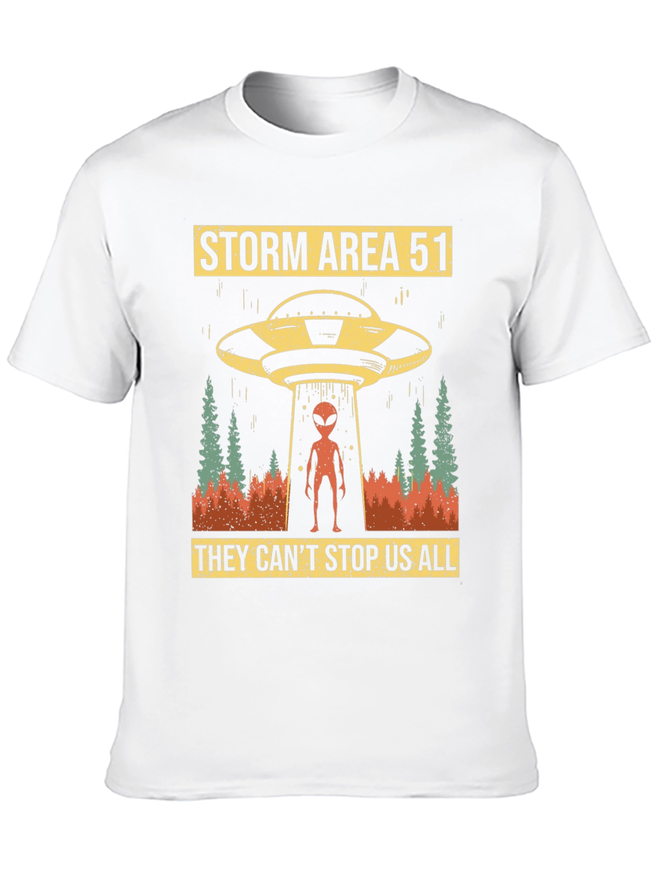 Storm Area 51 Graphic Tee Alien UFO T-Shirt