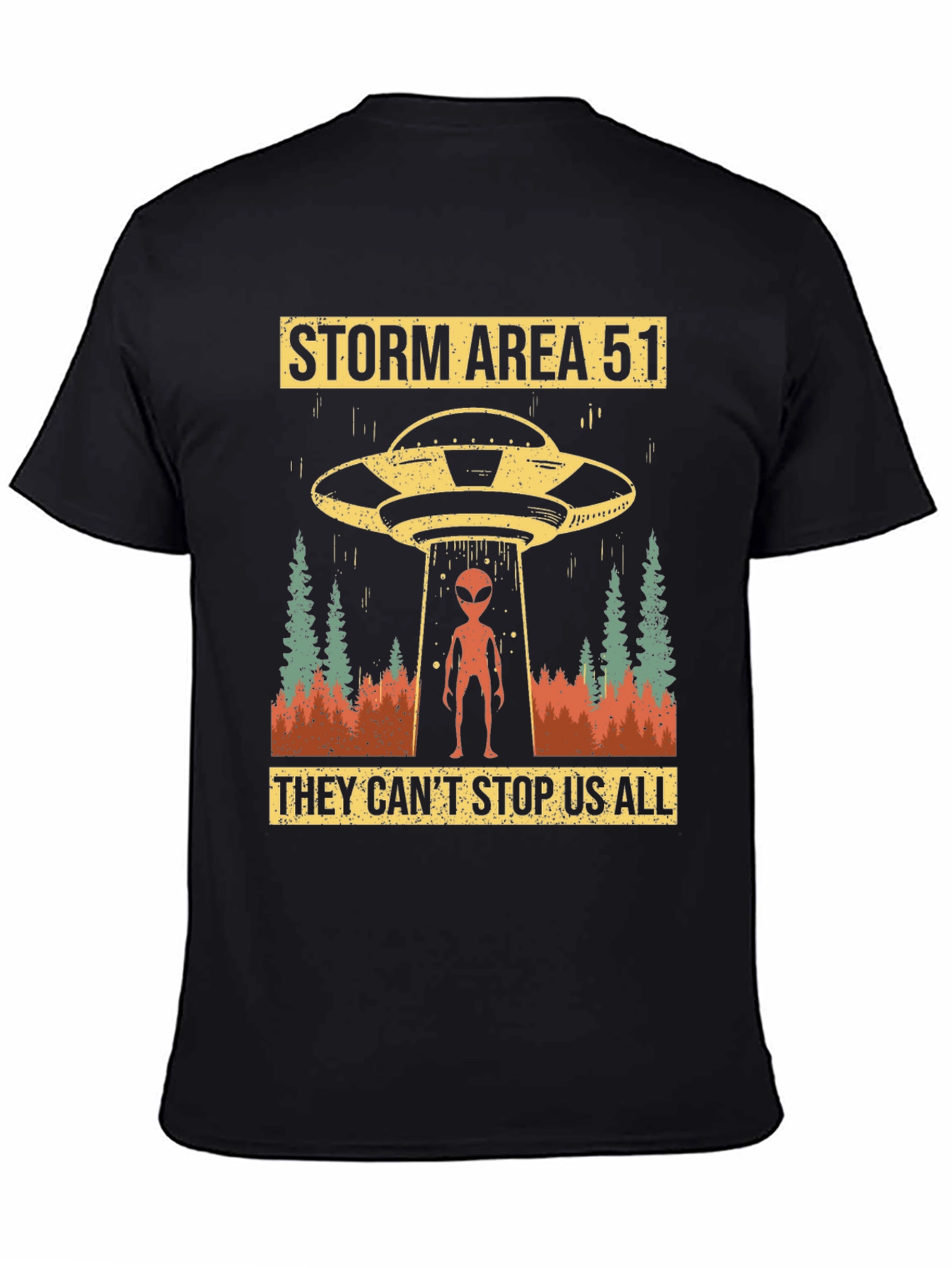 Storm Area 51 Graphic Tee Alien UFO T-Shirt