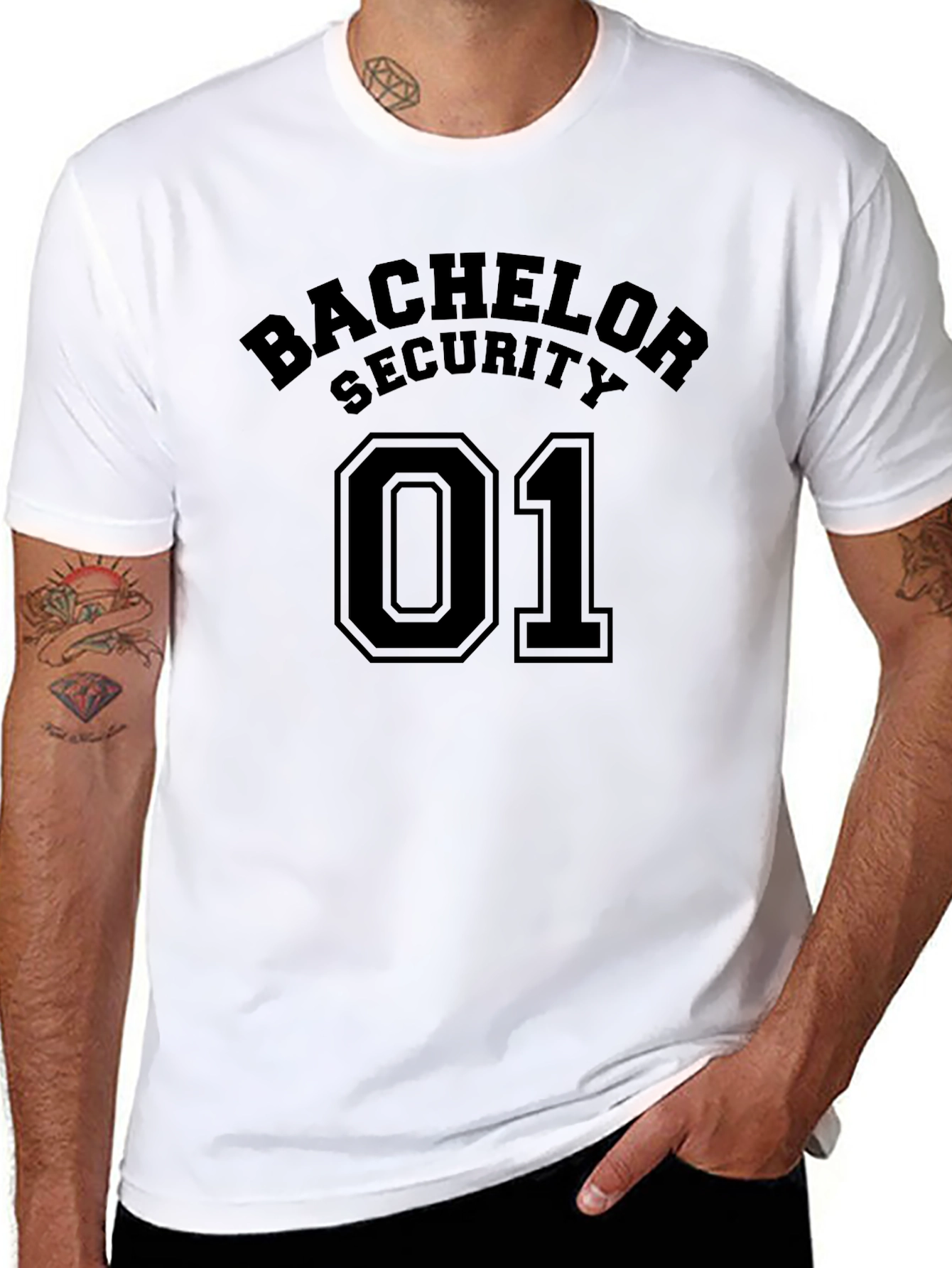 Bachelor Security 01 Crew Neck T-Shirt