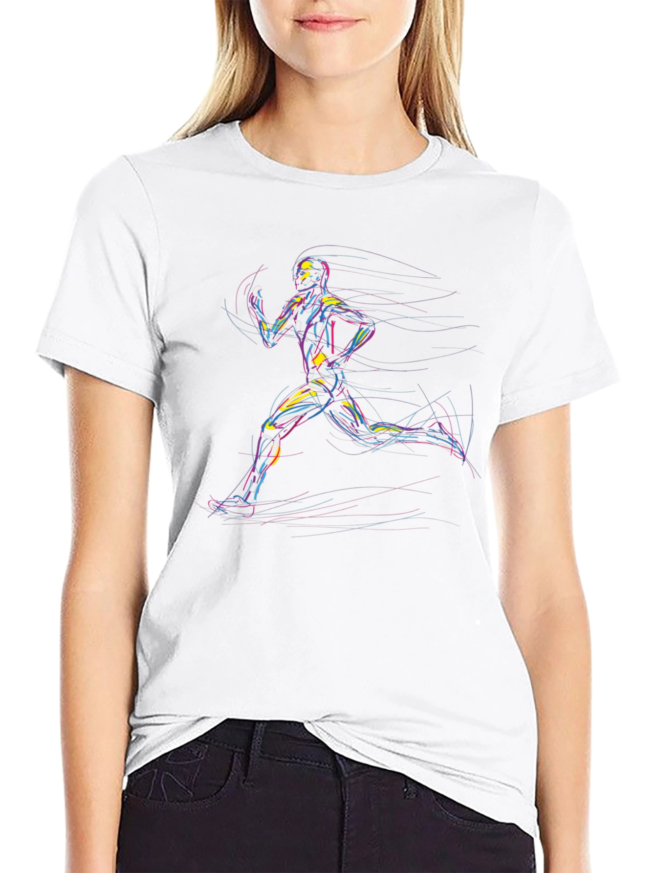 Runner Graphic Tee - Cool Artistic Design