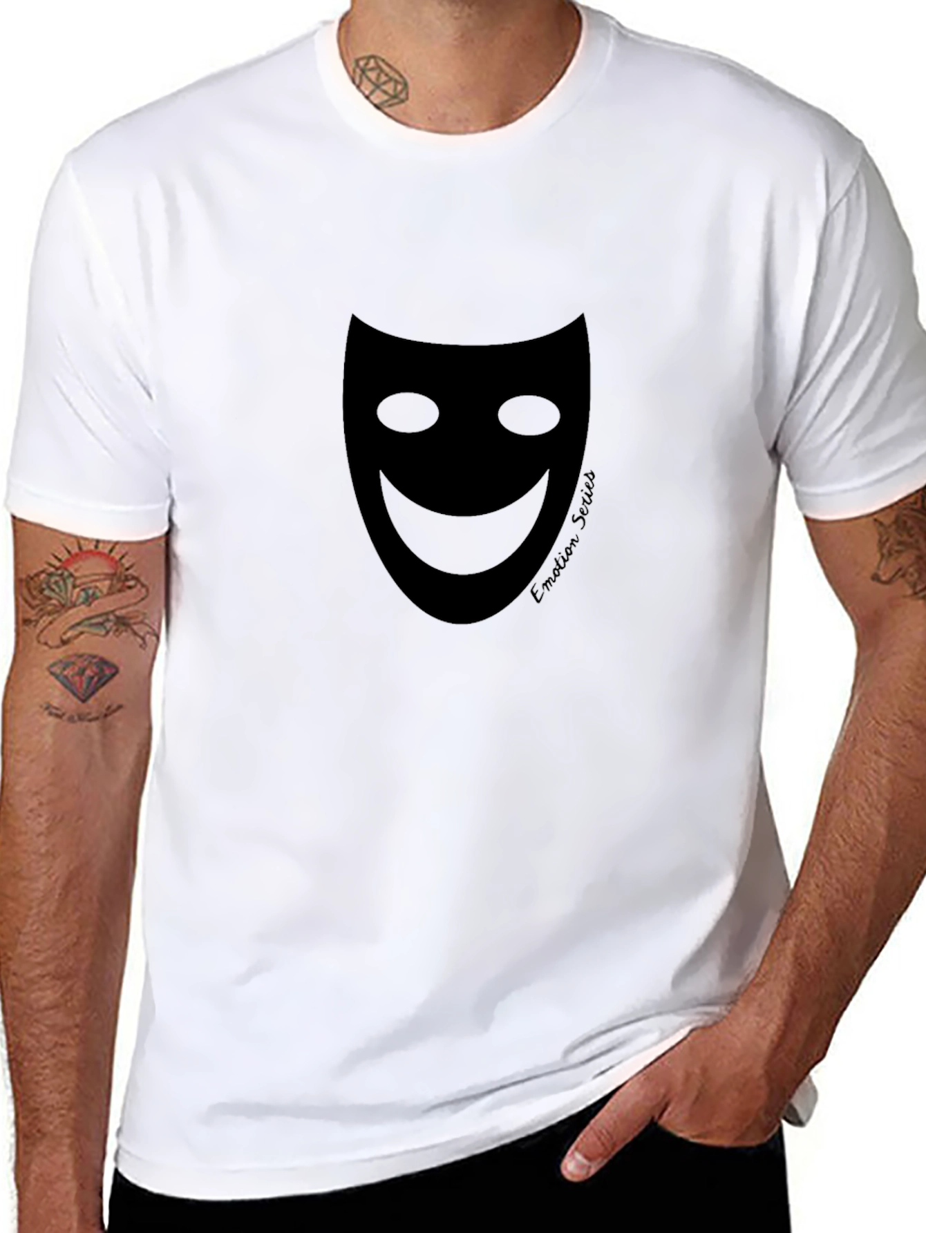 Emotion Series Black Graphic Tee