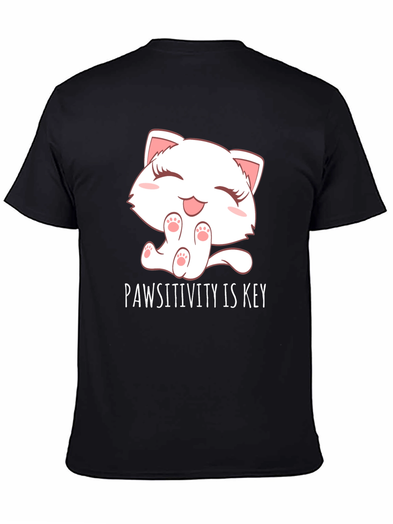Pawsitivity is Key Black T-Shirt