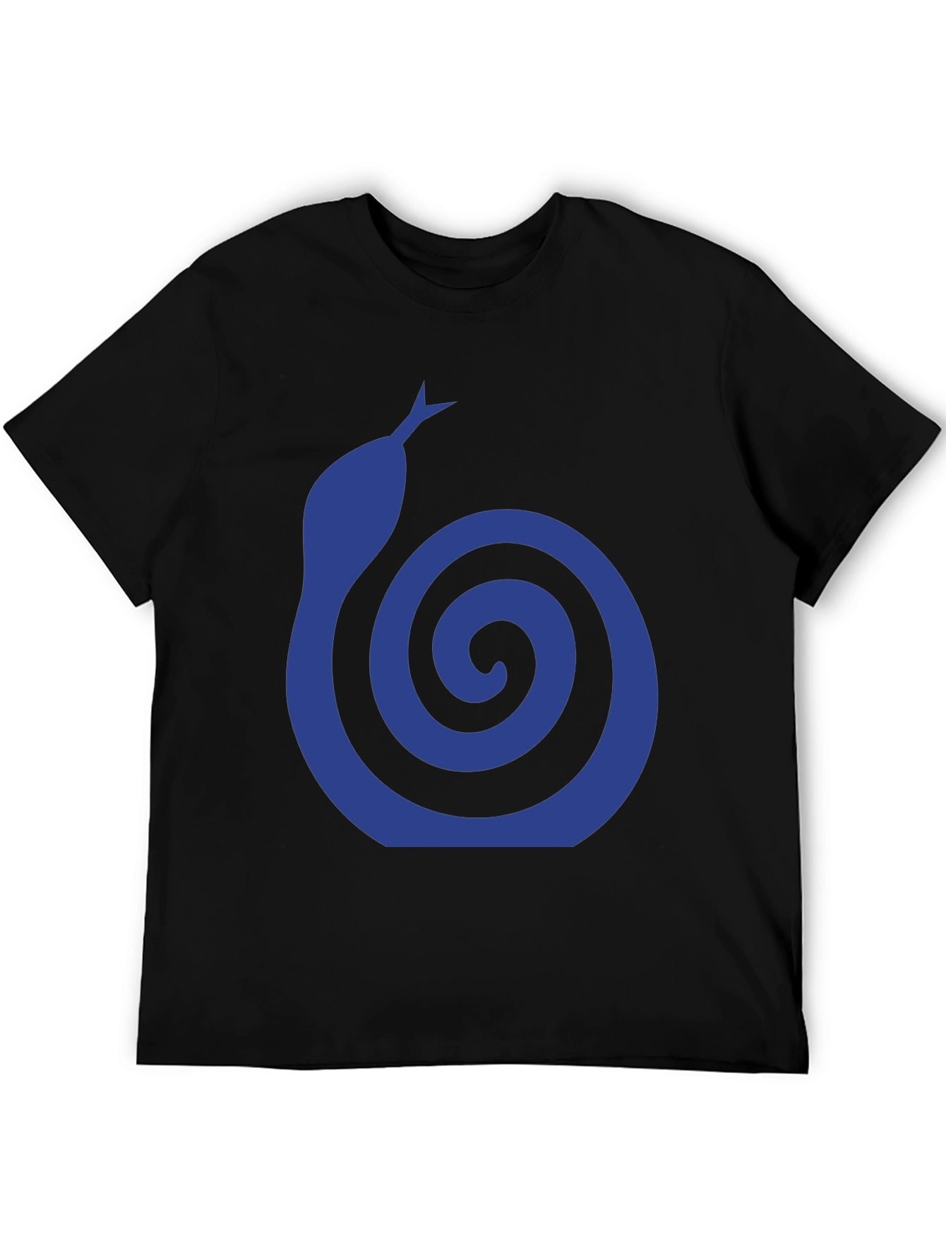 Blue Snake Swirl Graphic T-Shirt