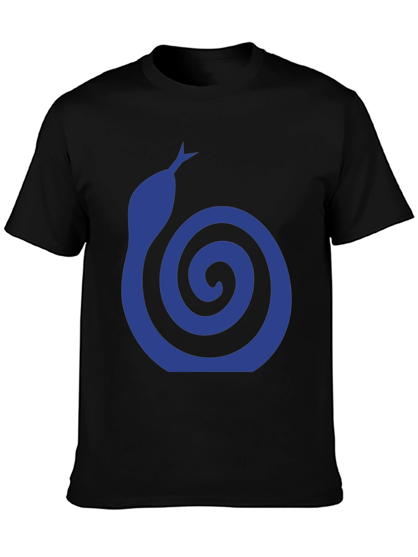 Blue Snake Swirl Graphic T-Shirt