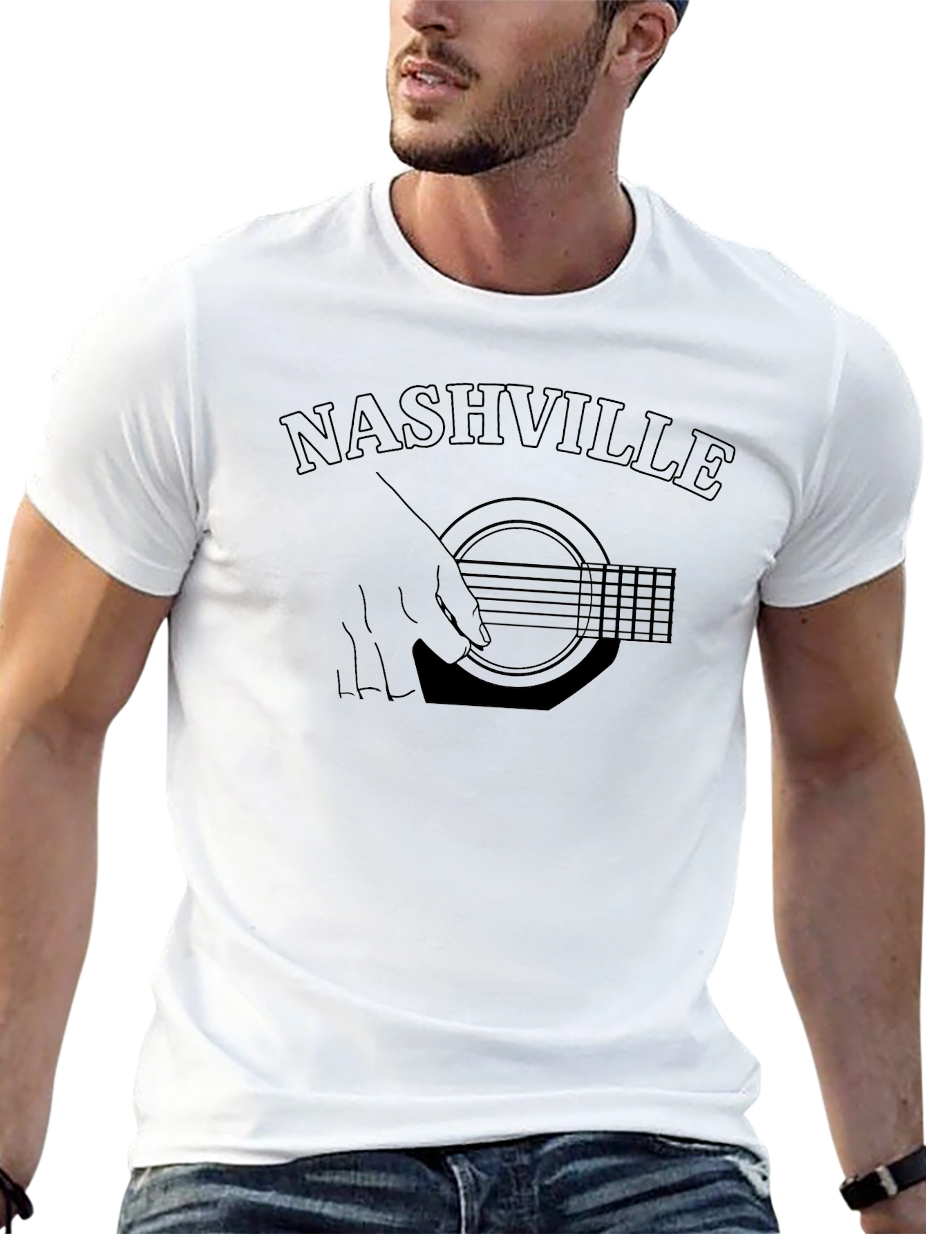 Nashville Guitar Graphic T-Shirt