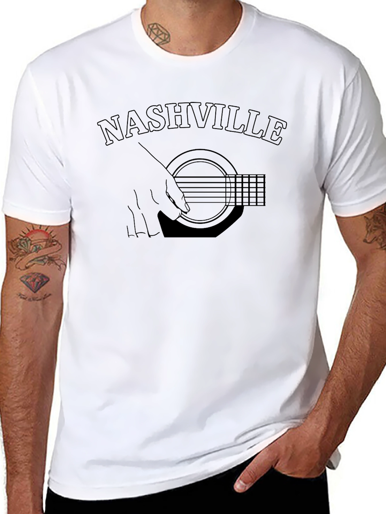 Nashville Guitar Graphic T-Shirt