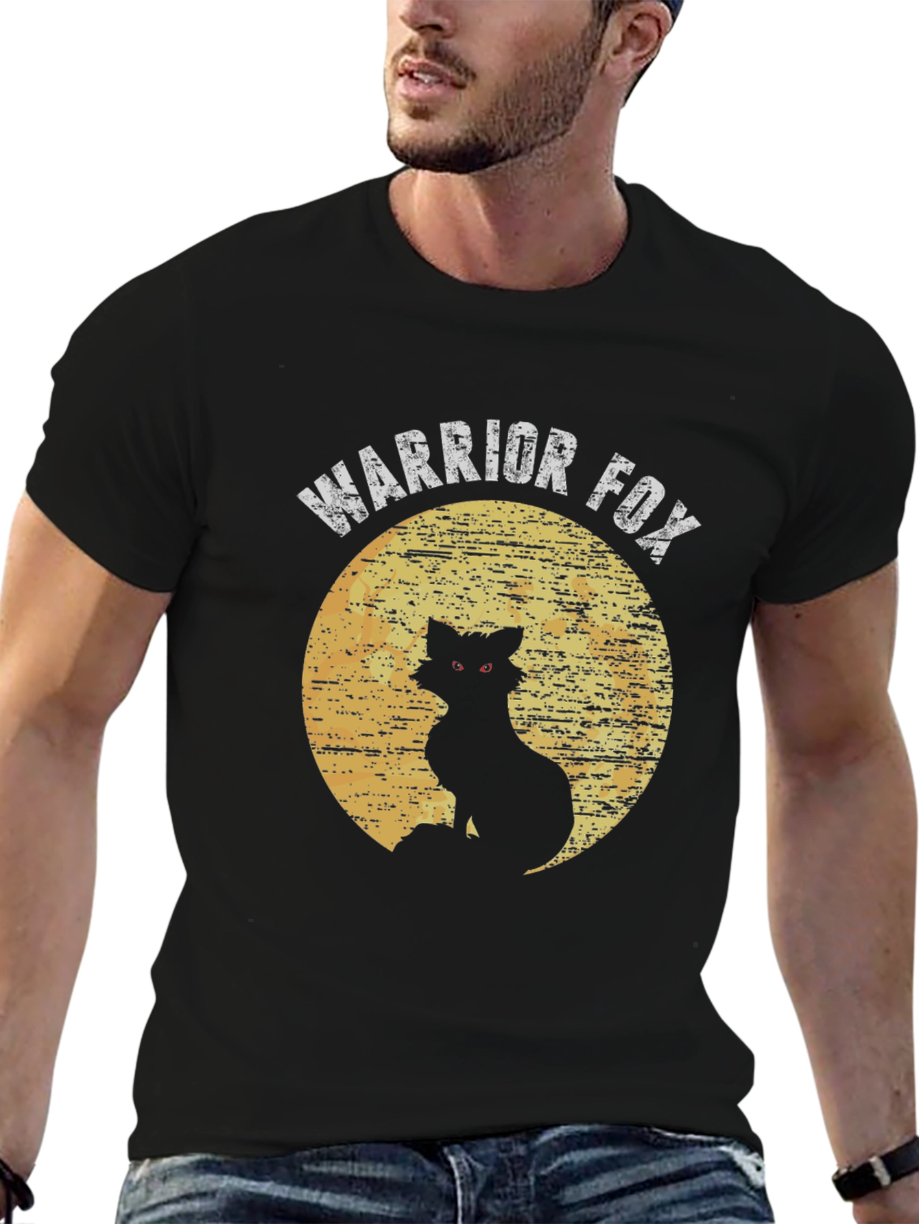 Warrior Fox Graphic Tee - Black T-Shirt