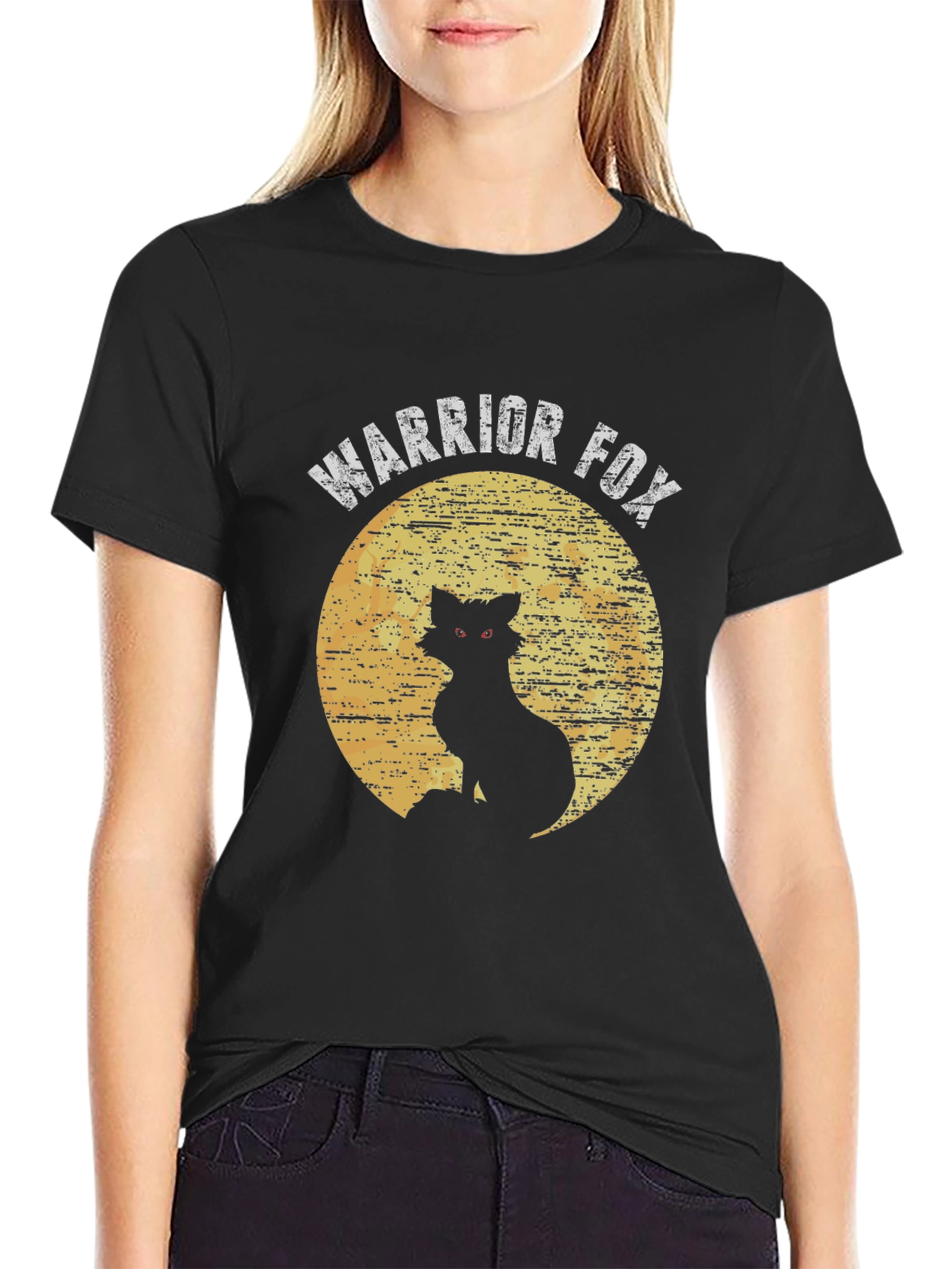 Warrior Fox Graphic Tee - Black T-Shirt