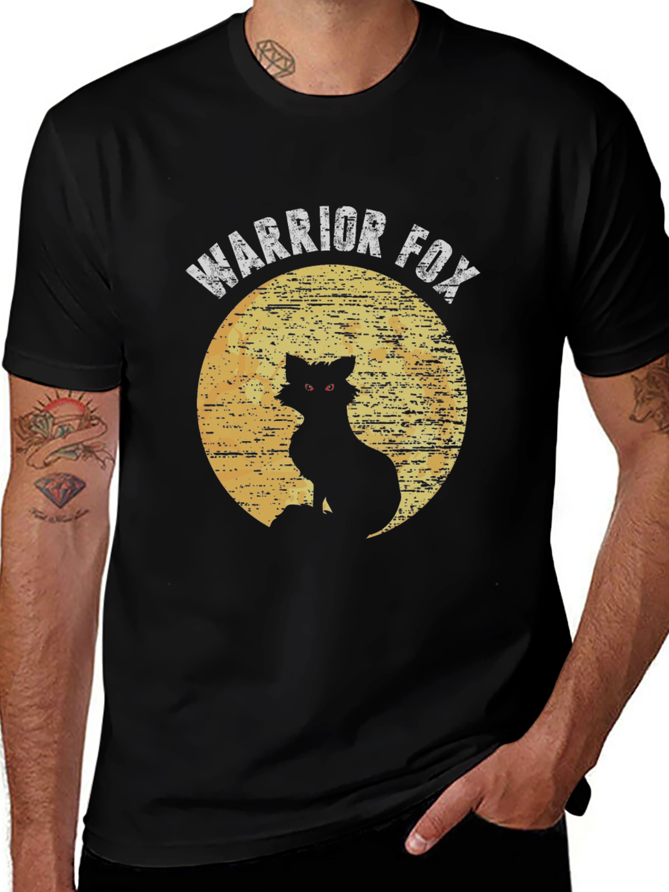 Warrior Fox Graphic Tee - Black T-Shirt