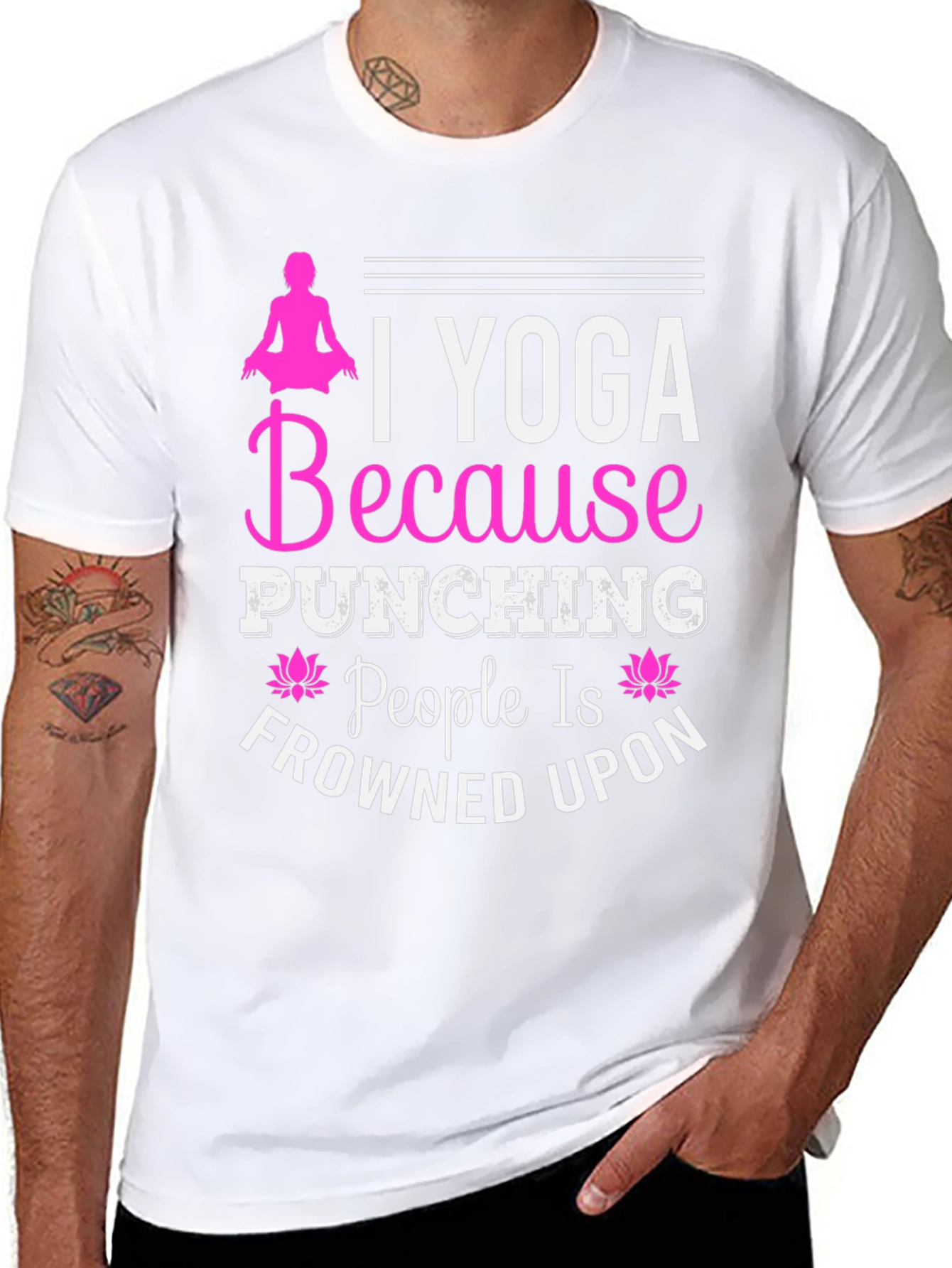 Yoga Because Punching People is Frowned Upon T-Shirt