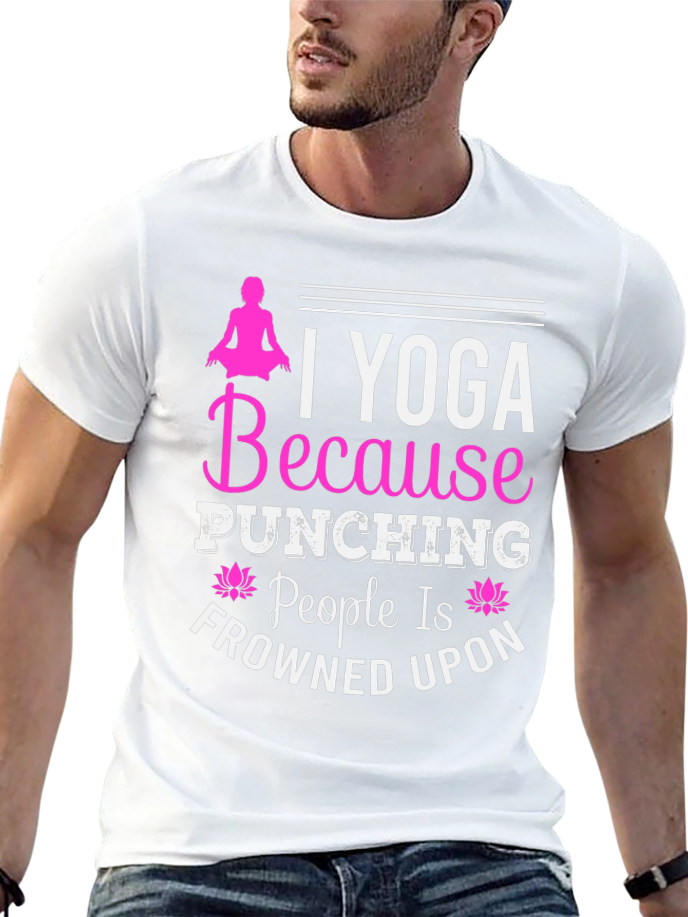 Yoga Because Punching People is Frowned Upon T-Shirt