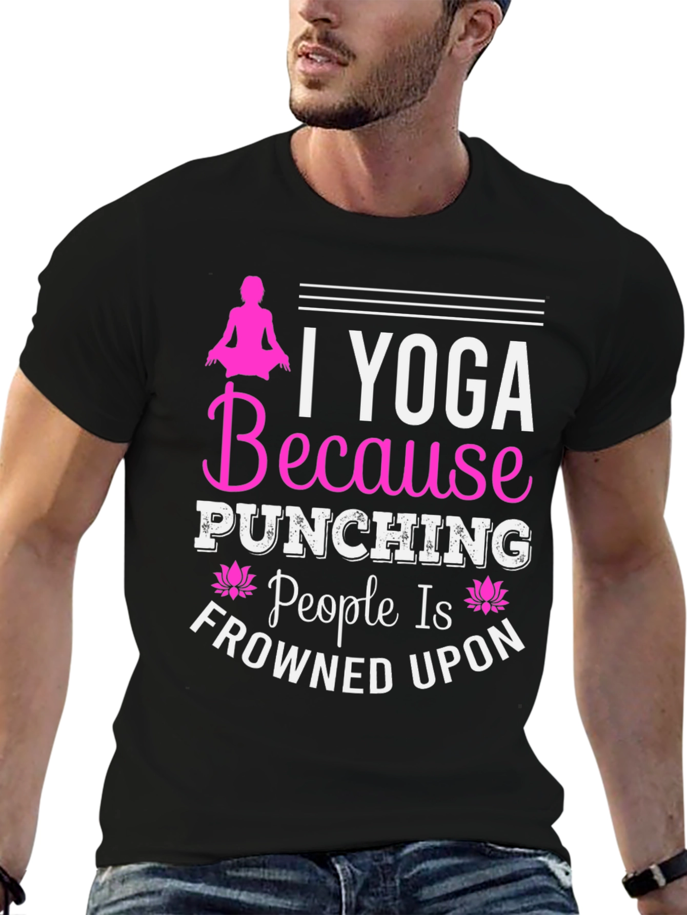 Yoga Because Punching People is Frowned Upon T-Shirt